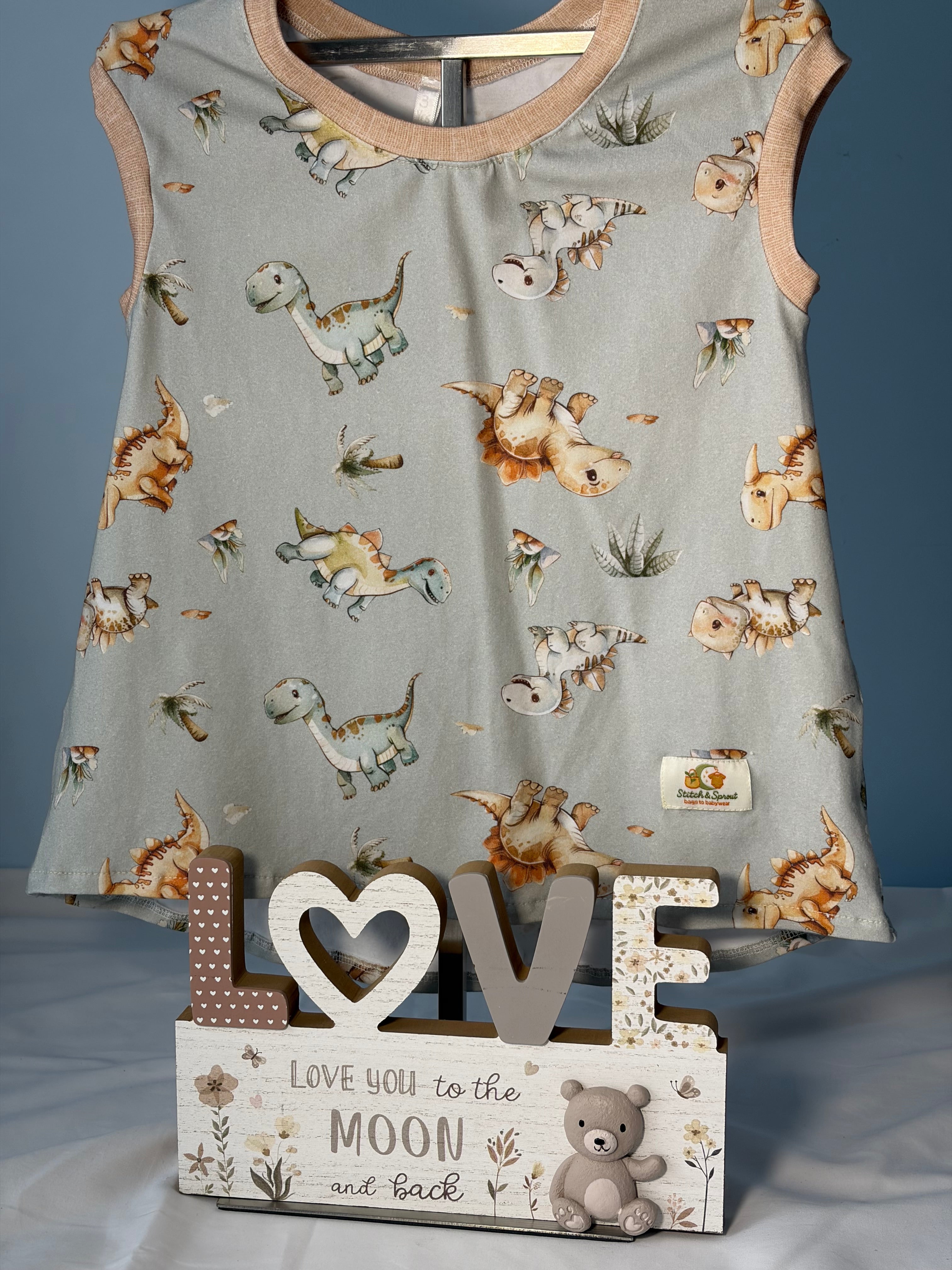 EOFY SALE BABY DINOSAURS DRESS/NIGHTIE 2-3 Years