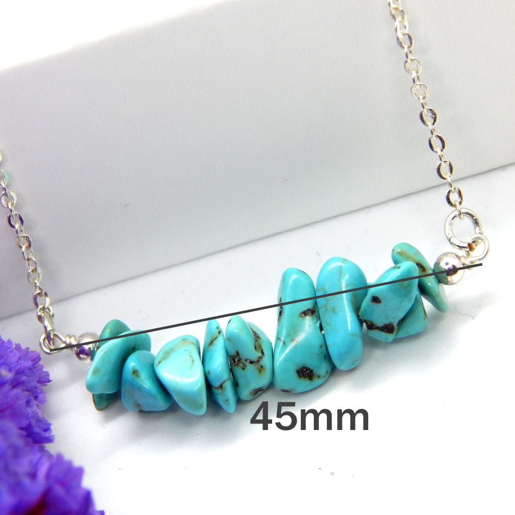 Turquoise Necklace,Turquoise Bar Necklace,December Birthstone Necklace