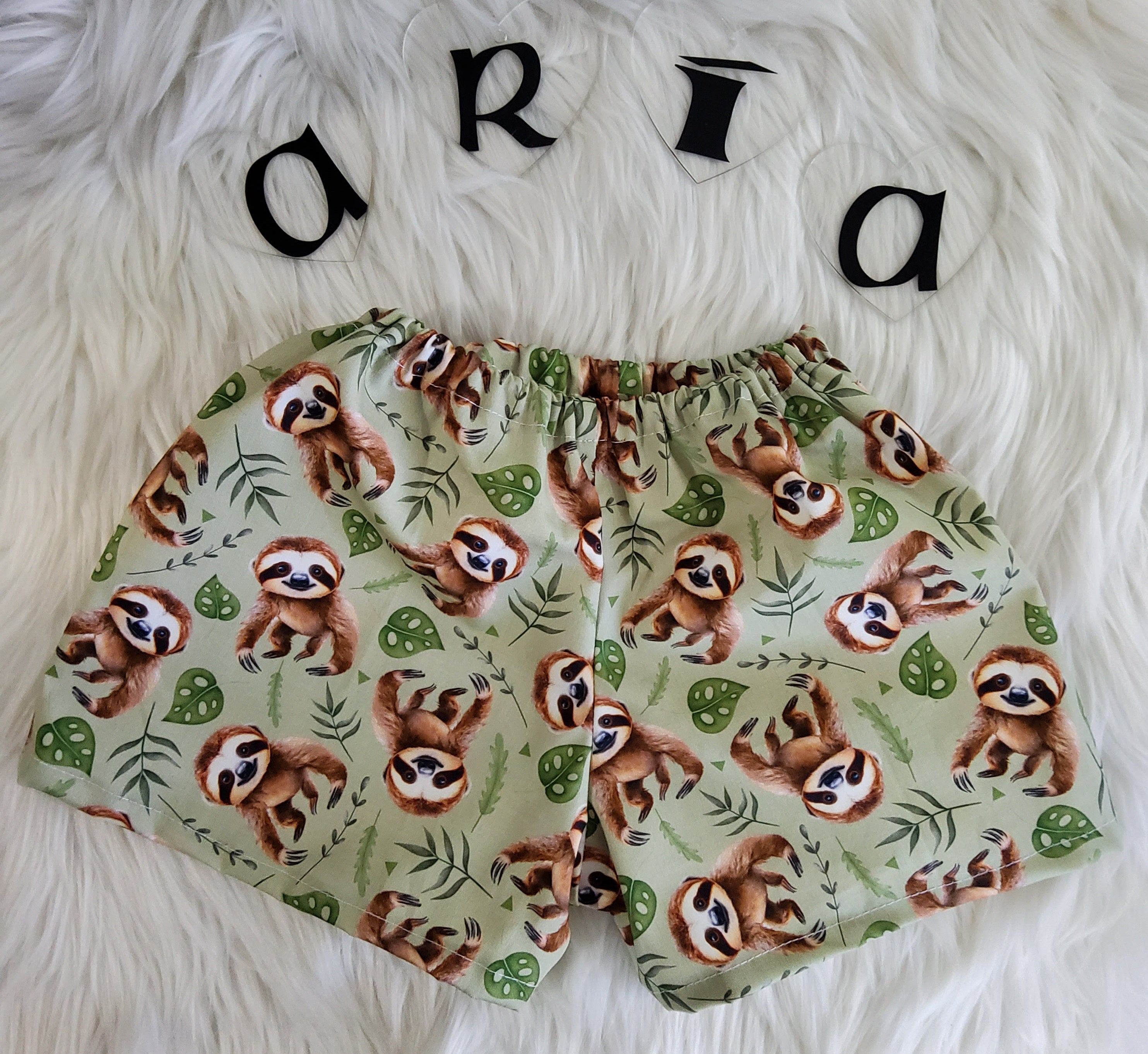 Sloth Shorts Size 2