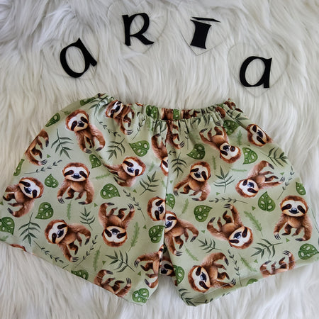 Sloth Shorts Size 2