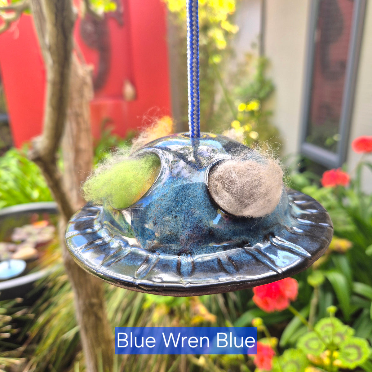 Birds Nest Material Holder - Ceramic Garden Ornament