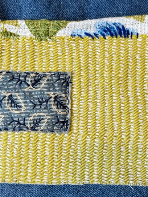 Crossbody Bag - Unique - Embroidered - Textile Art - Collage