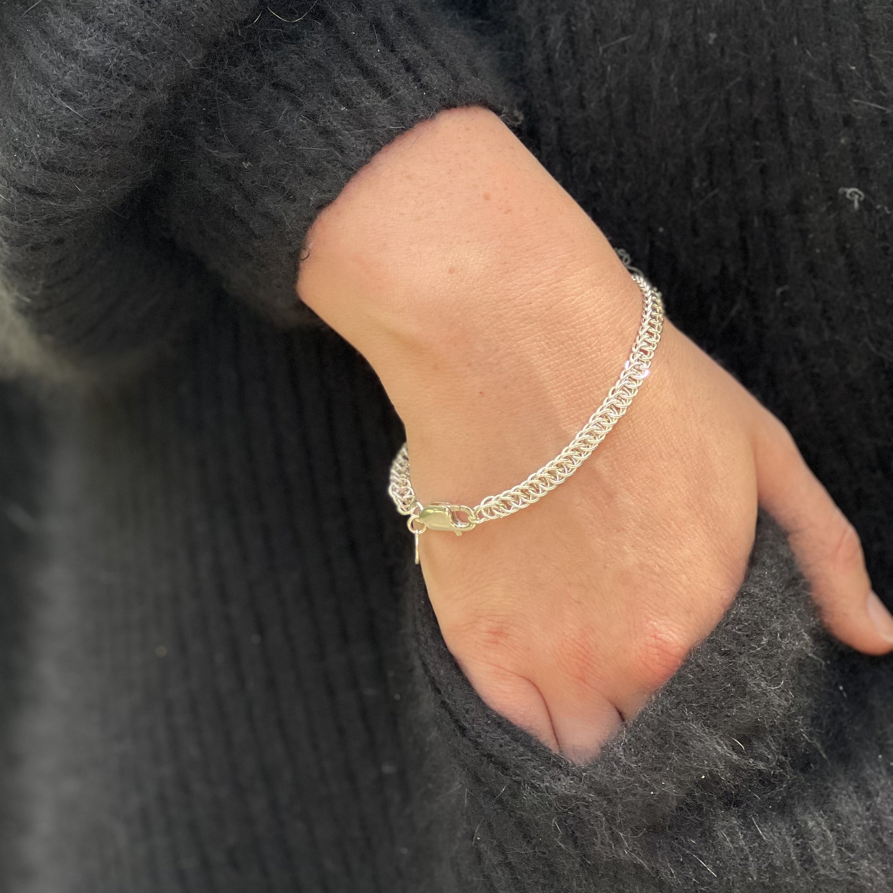 Sterling Silver Bracelet -"Snake"