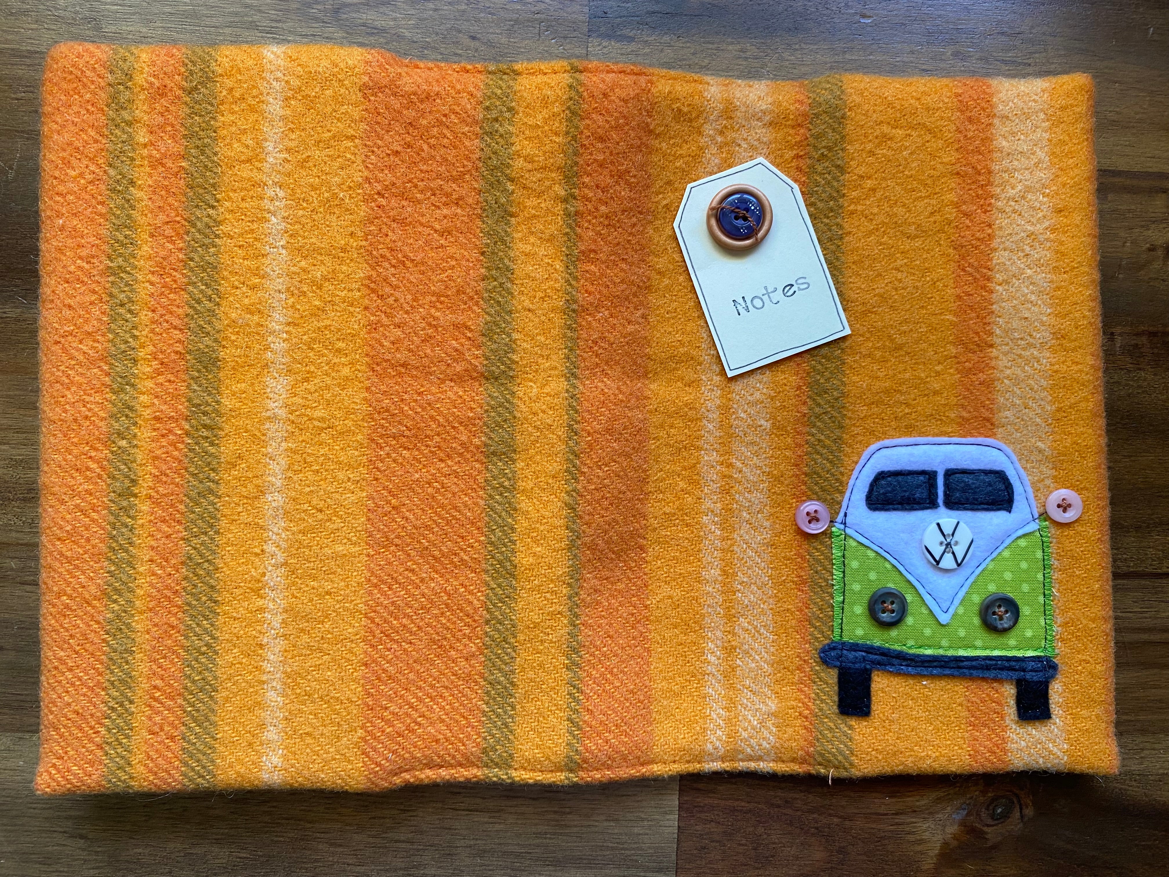 A5 Upcycled Notebook Kombi - Orange