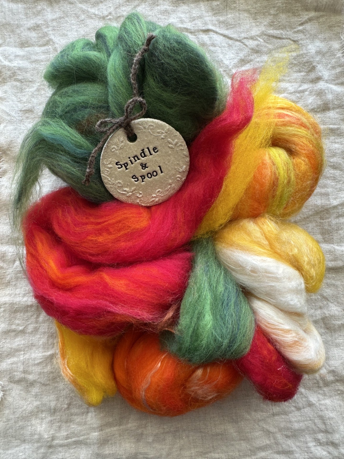 Handspun 'Flora' Crocheted Scarf or Shawl