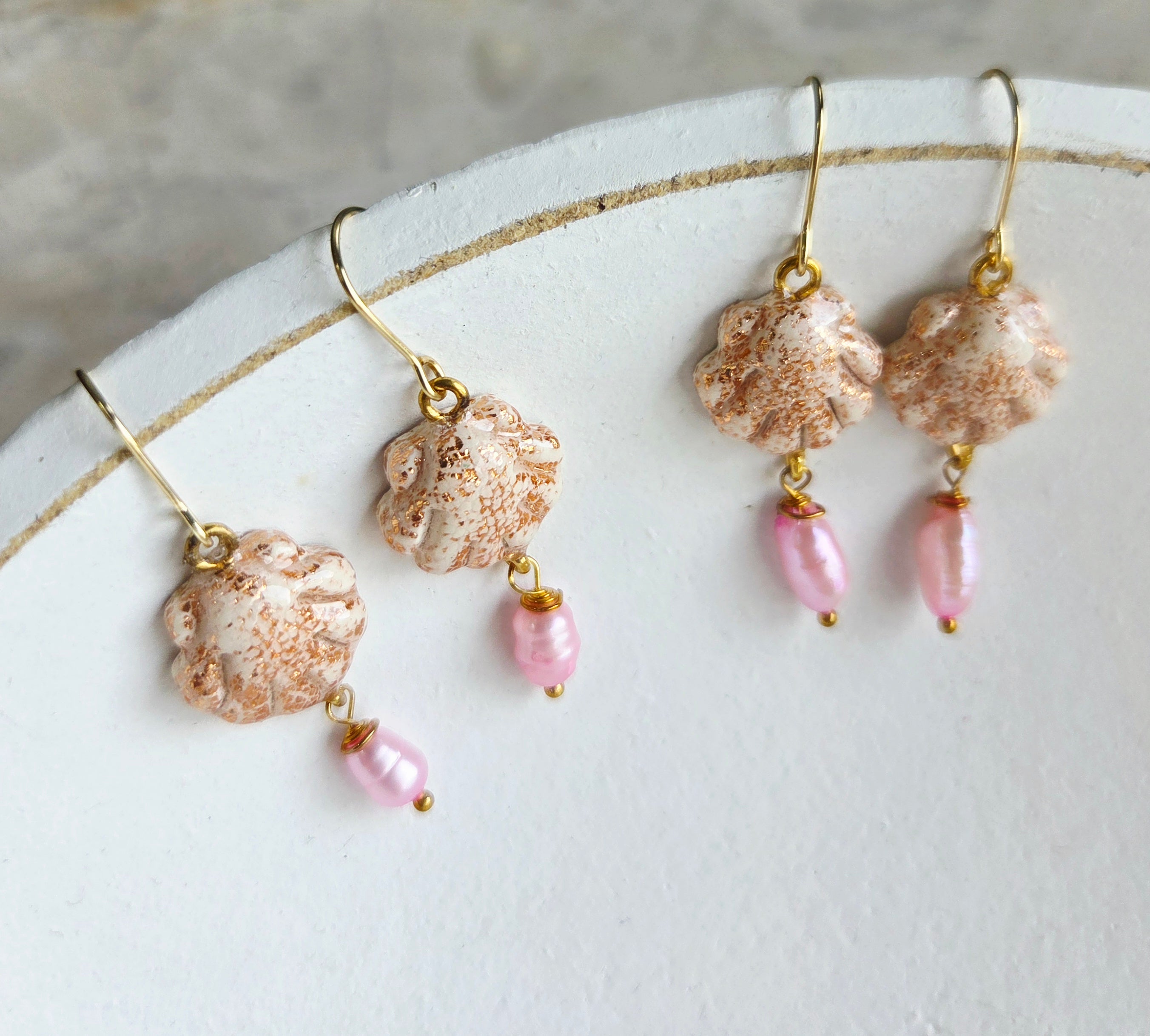 Seashell Blush Dangles
