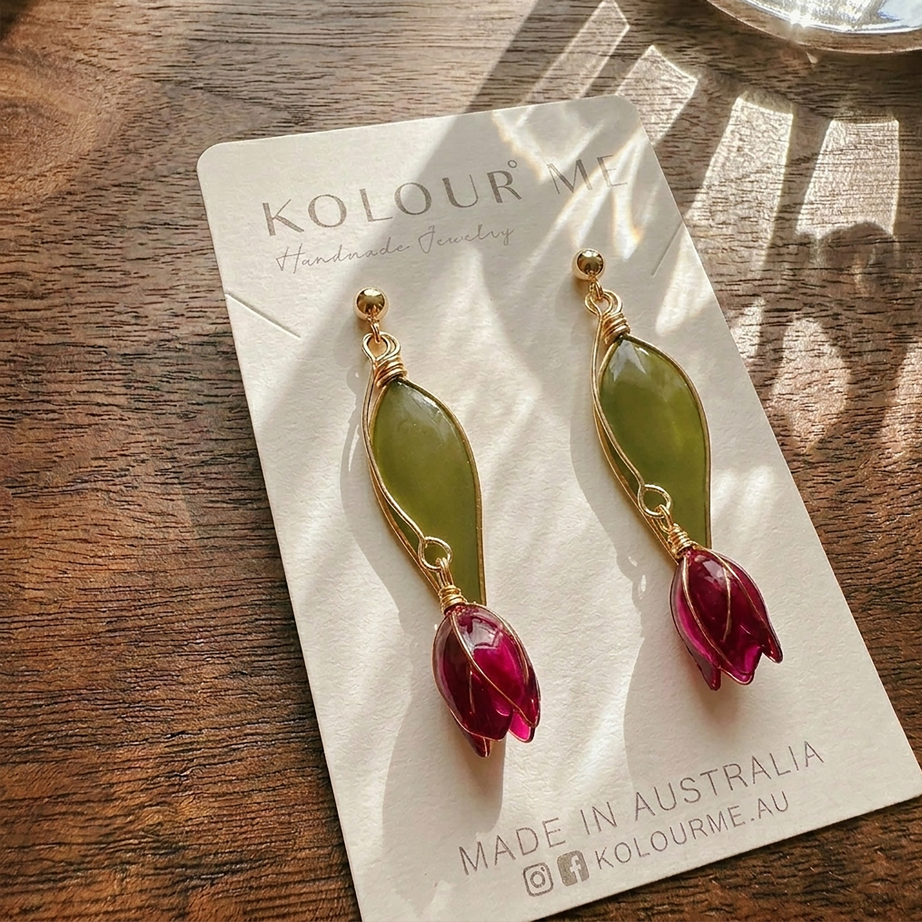 Tulips wire earrings | Handmade Botanical Jewelry
