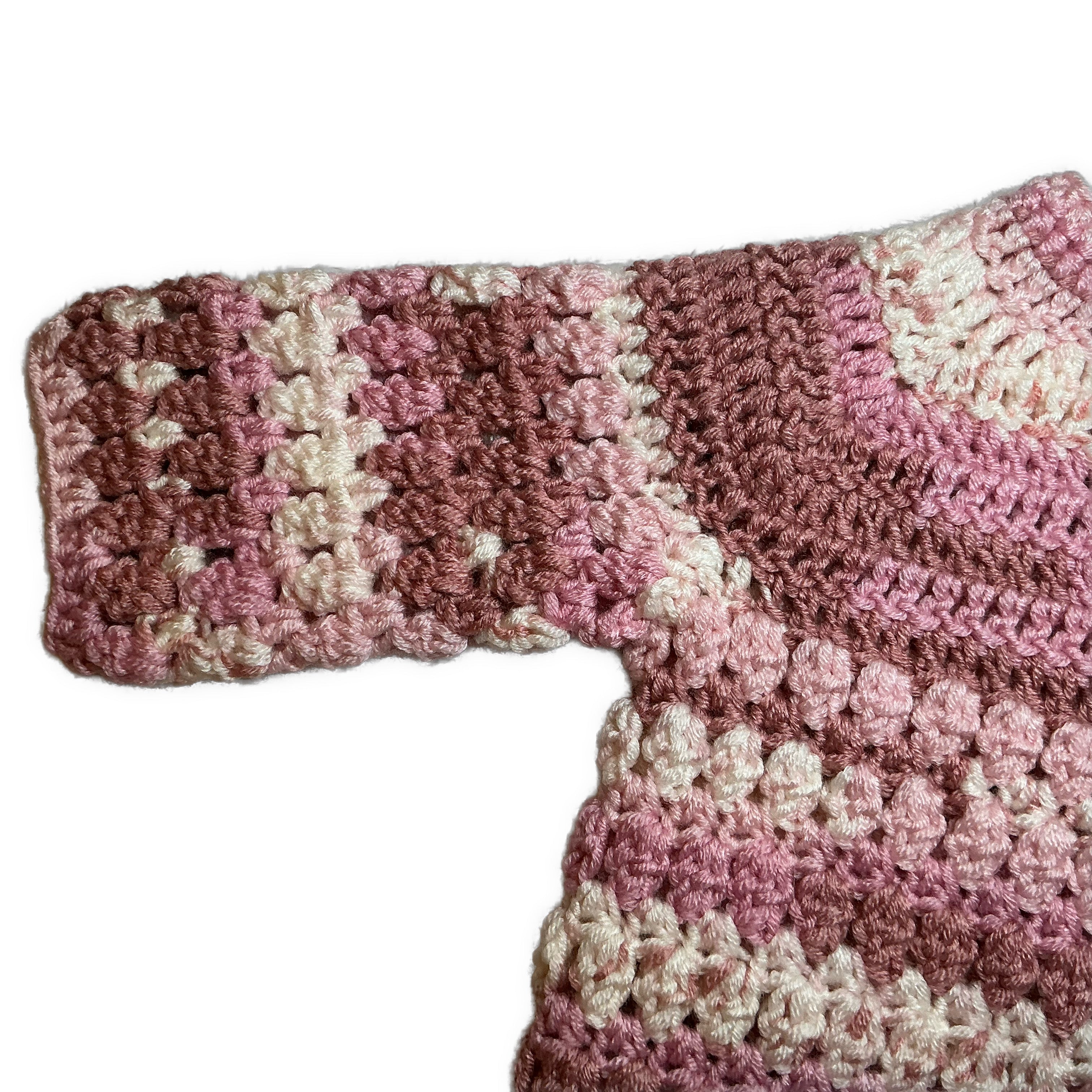 Hand Crocheted “Mulla Mulla” Baby Prints Cardigan | 0-3 months