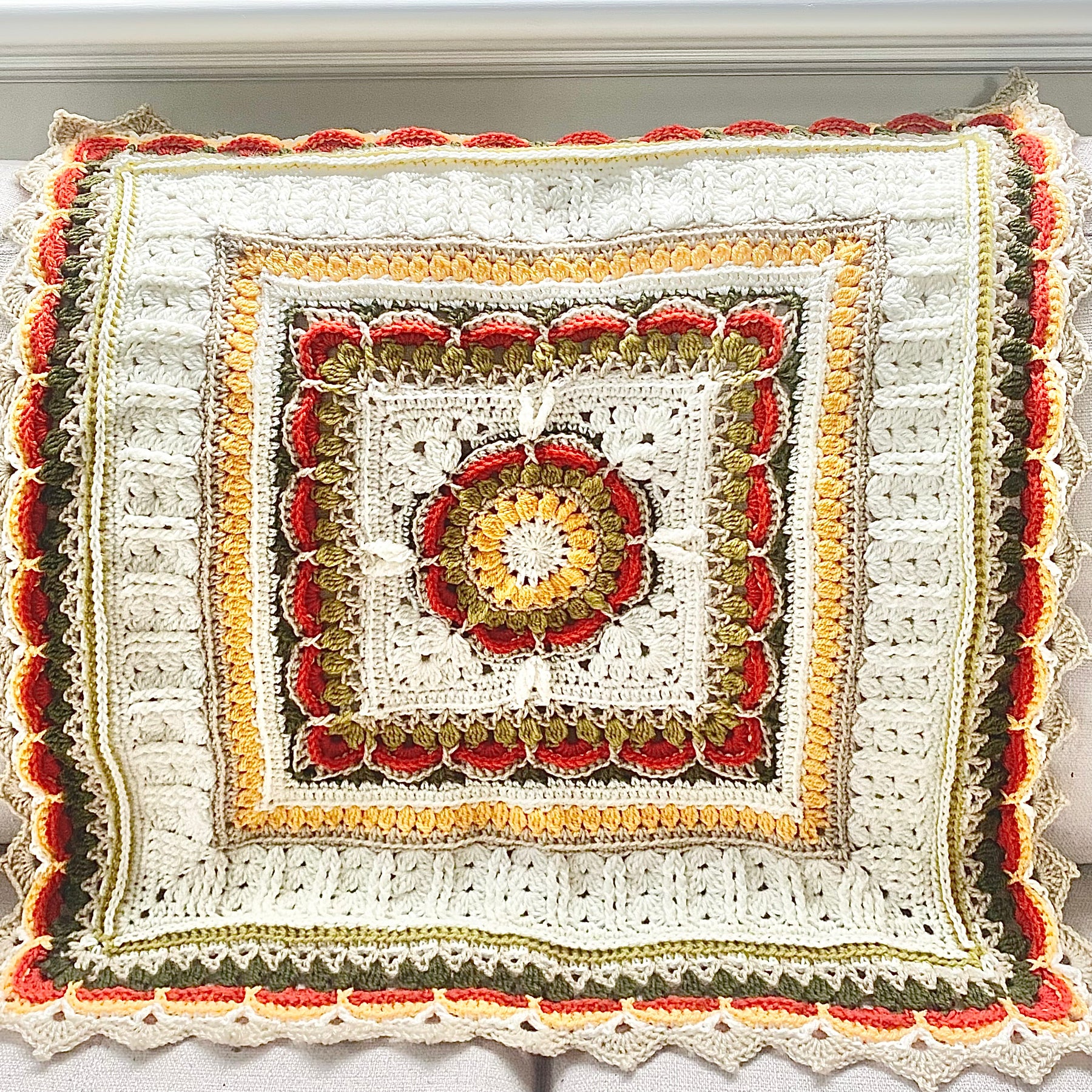 Handmade | Crochet |Heirloom | Baby Blanket | Autumn Whimsy