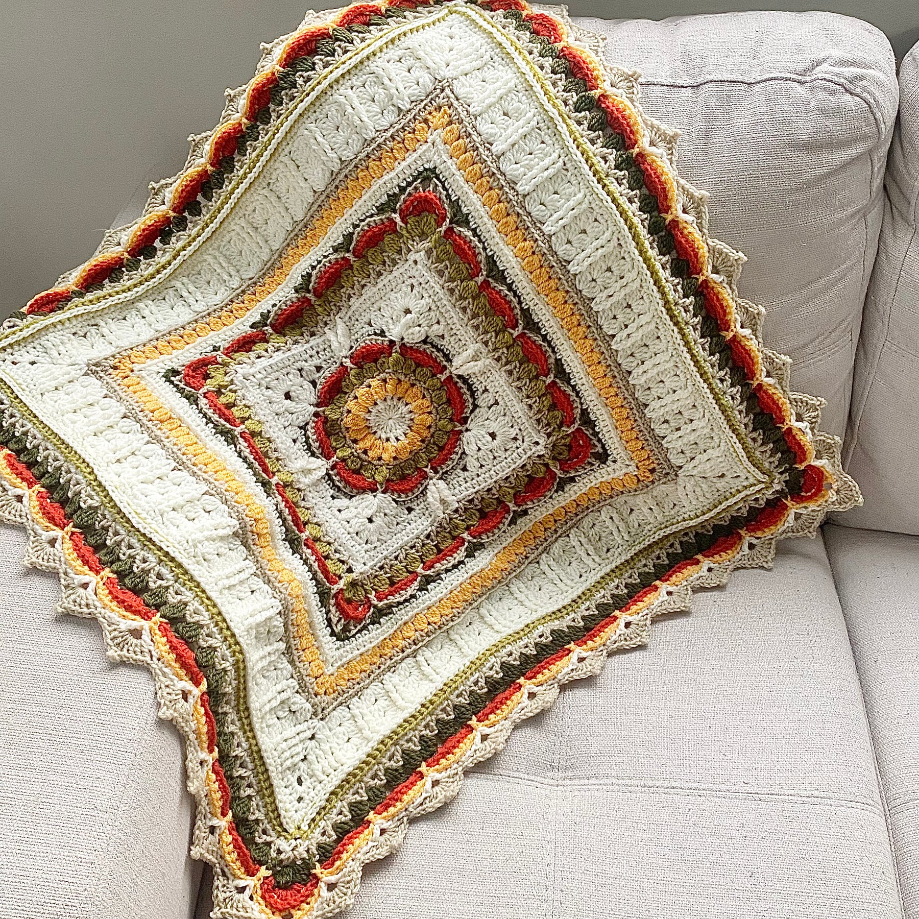 Handmade | Crochet |Heirloom | Baby Blanket | Autumn Whimsy