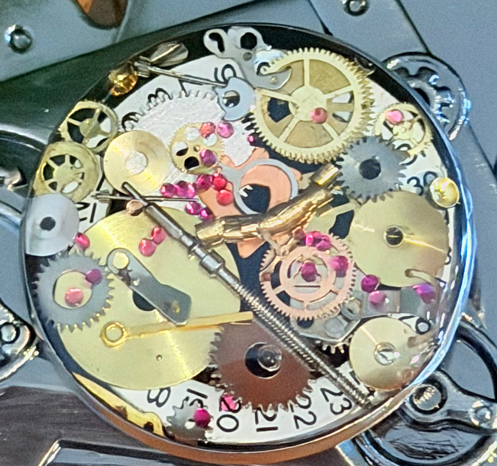 Steampunk watch parts  bottle opener (Chain Saw)