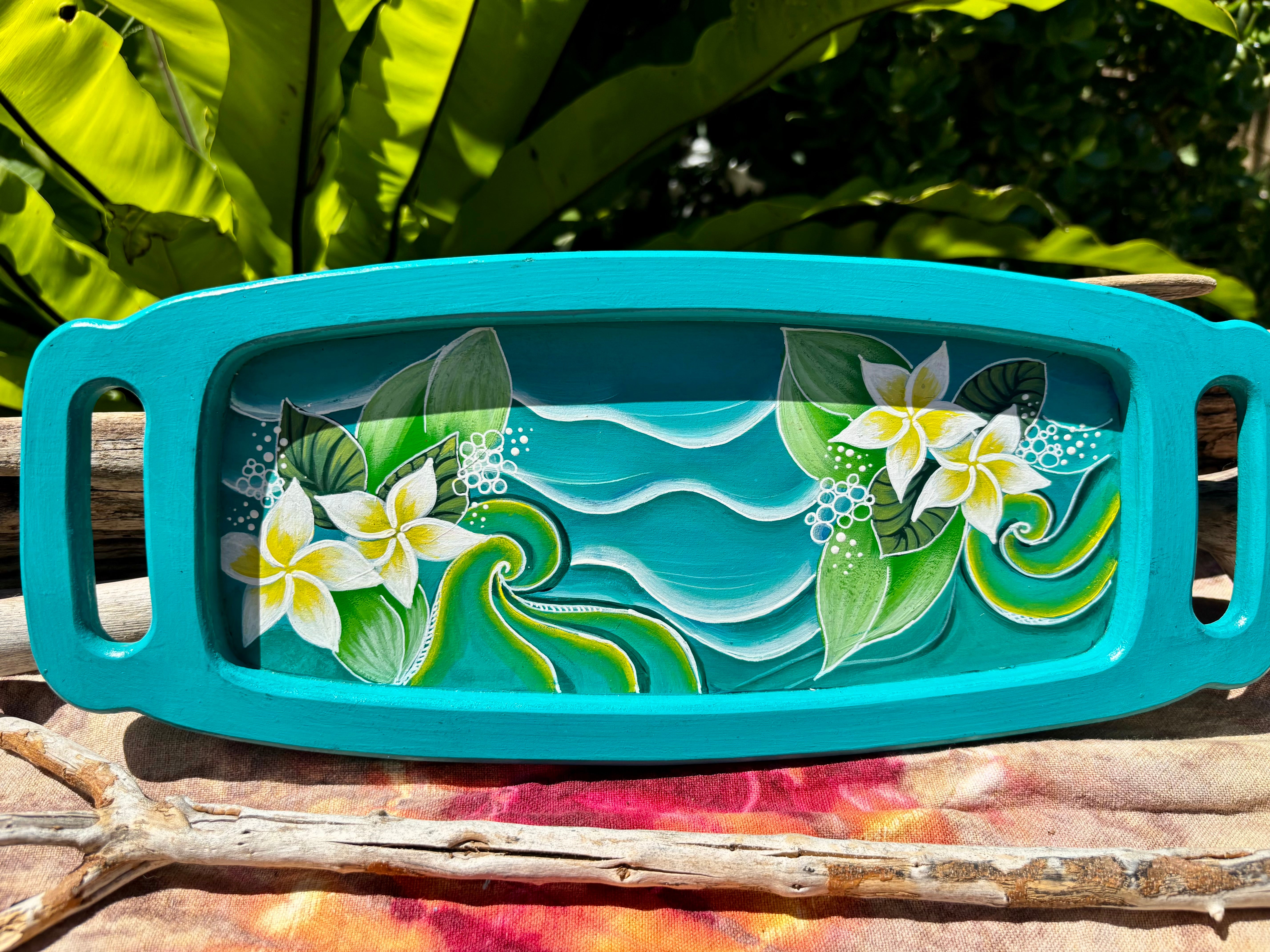Hand Painted Beachy Serving Trays
