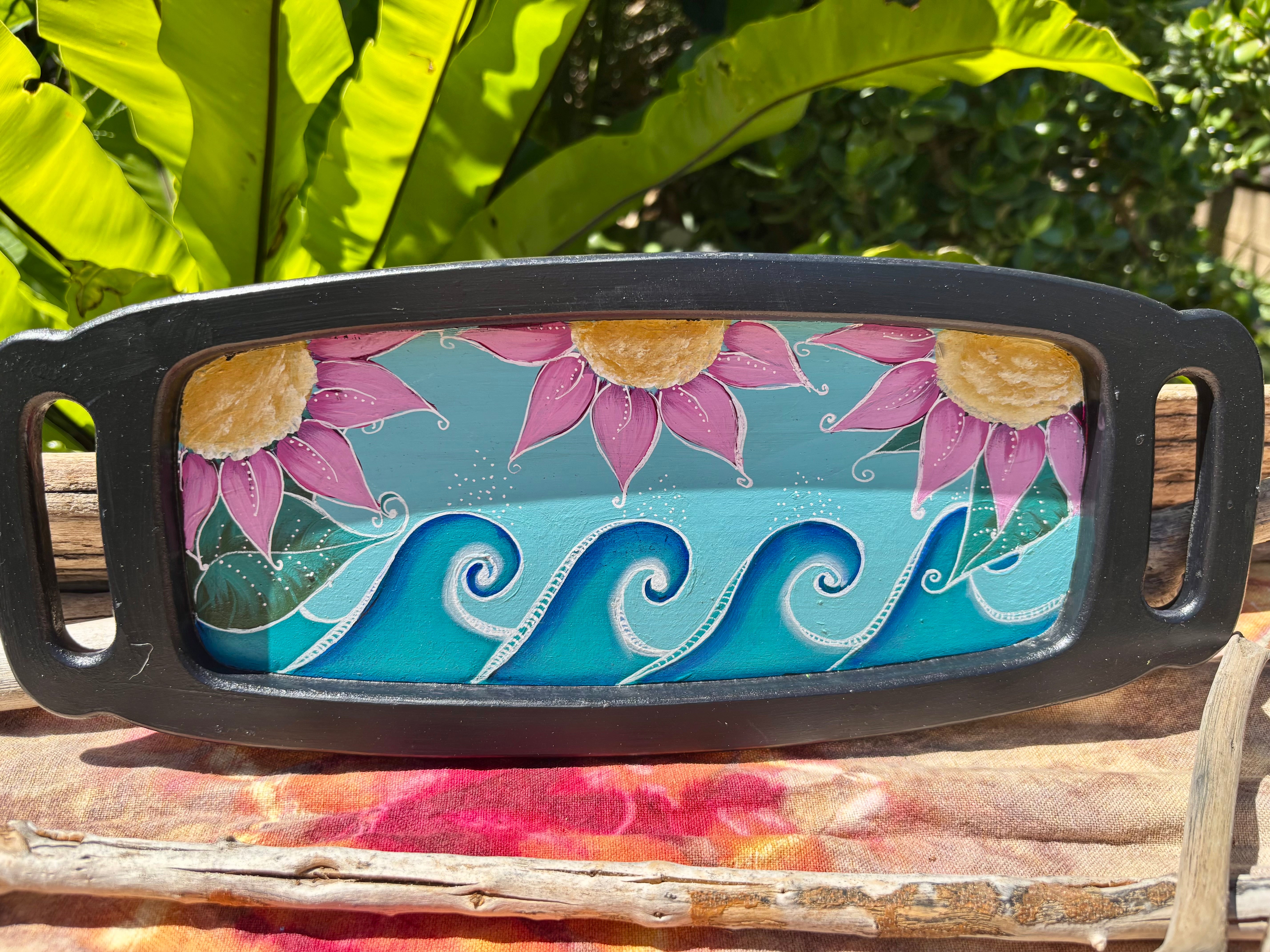 Hand Painted Beachy Serving Trays