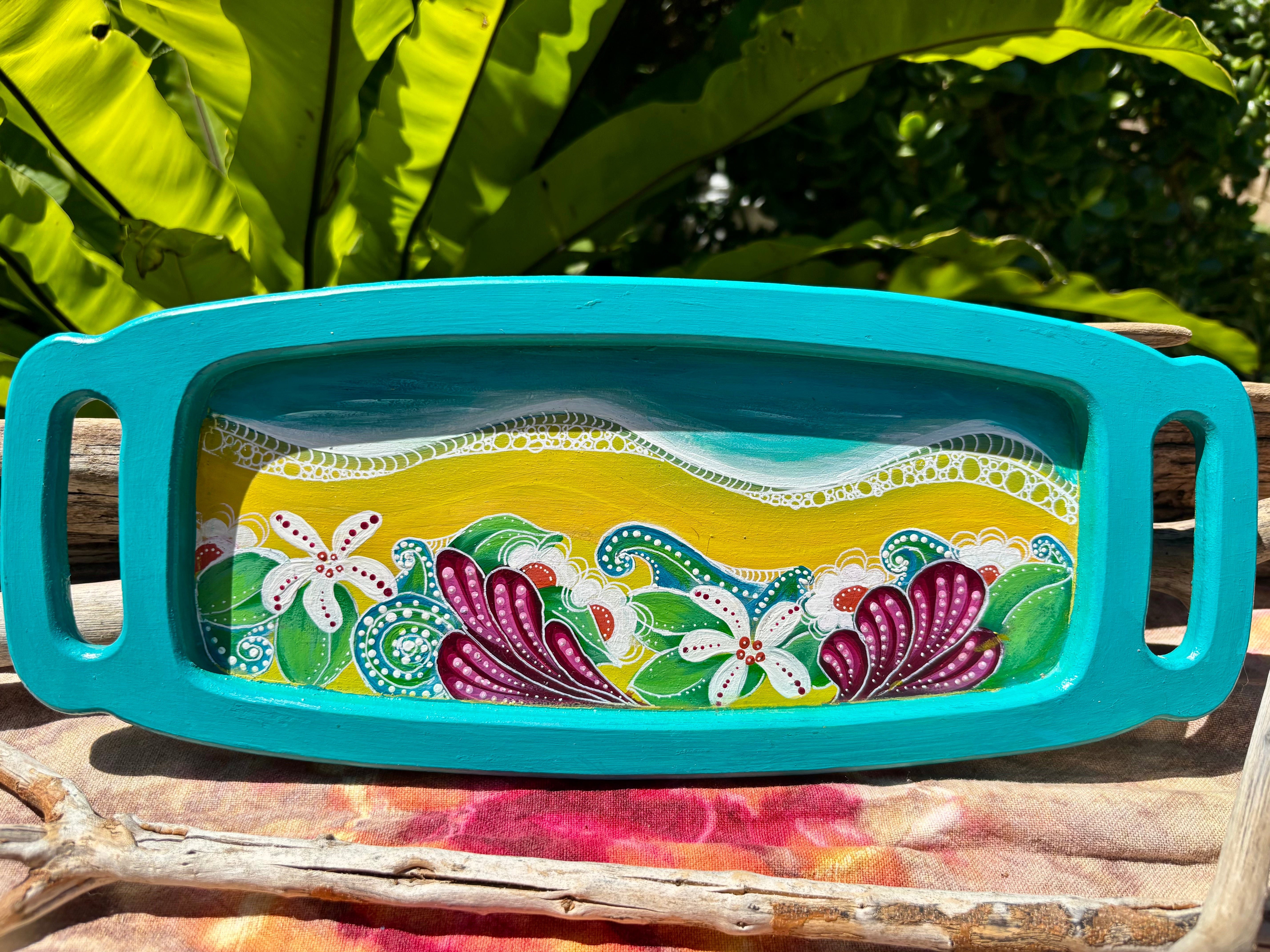 Hand Painted Beachy Serving Trays
