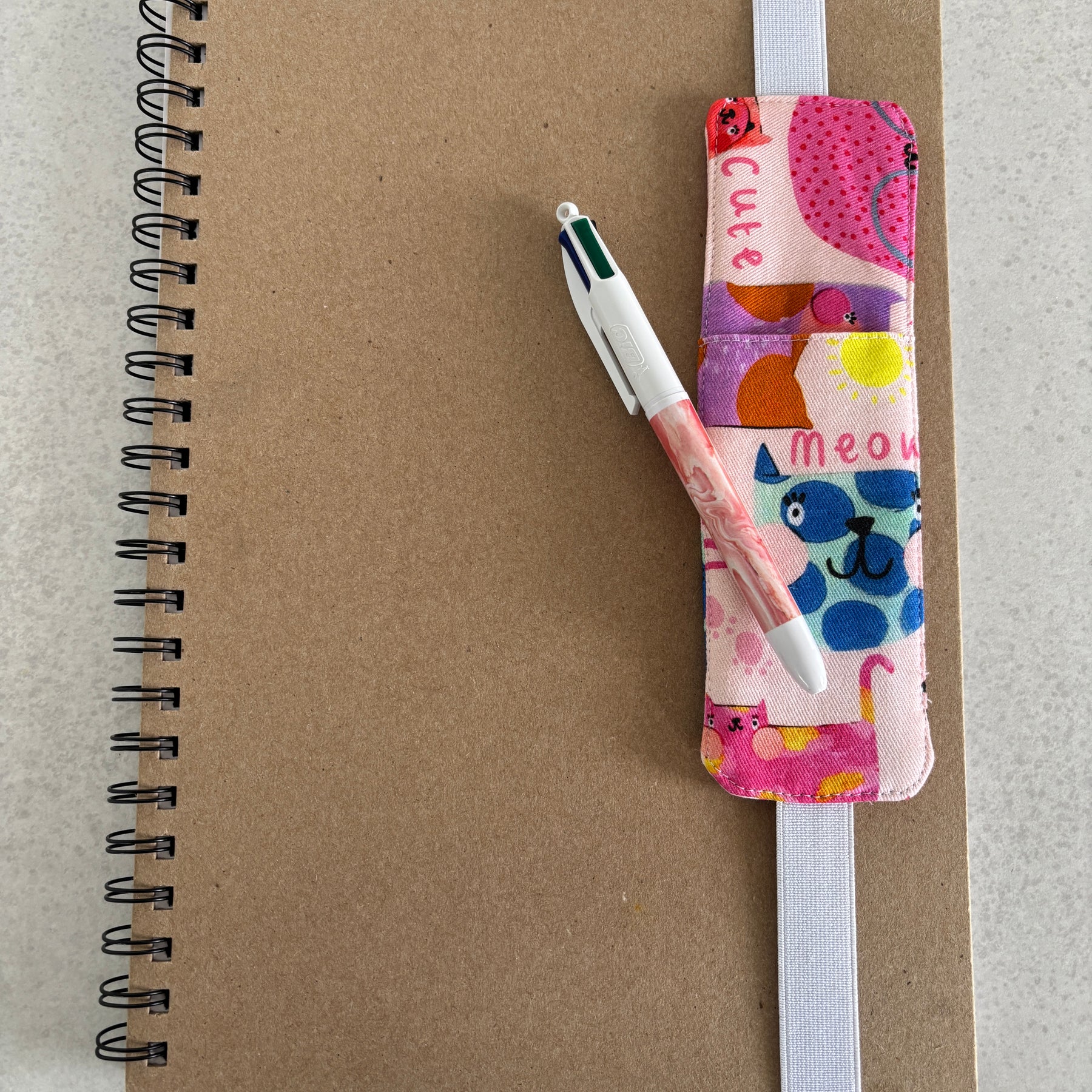 Book Lover-  Handmade Fabric & Pen Holder Bookmarks