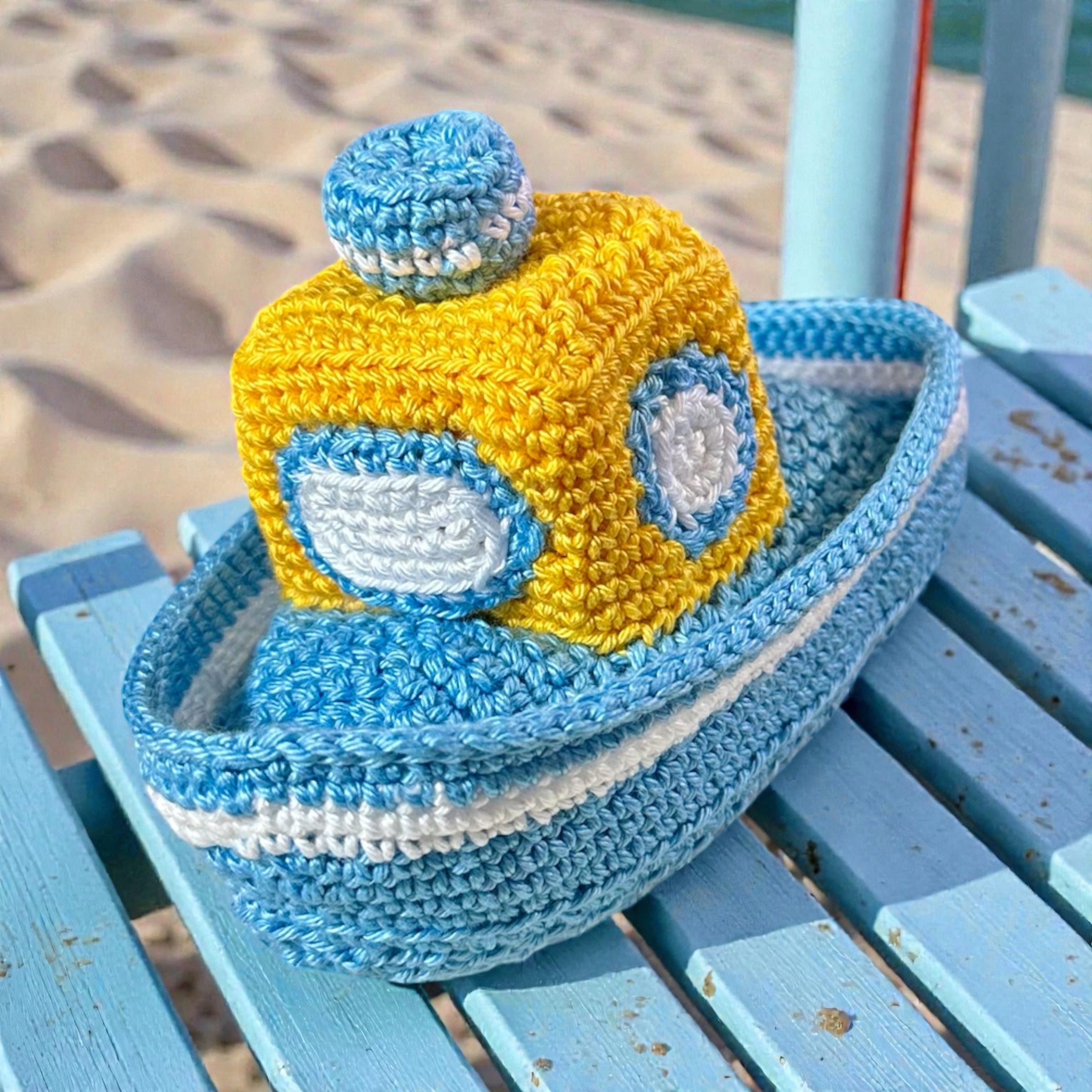 Crochet little Tug Boat