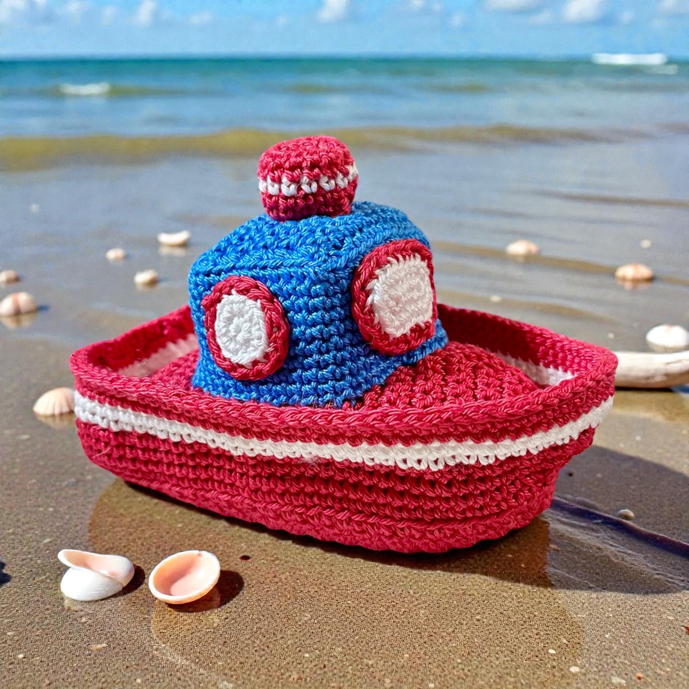 Crochet little Tug Boat