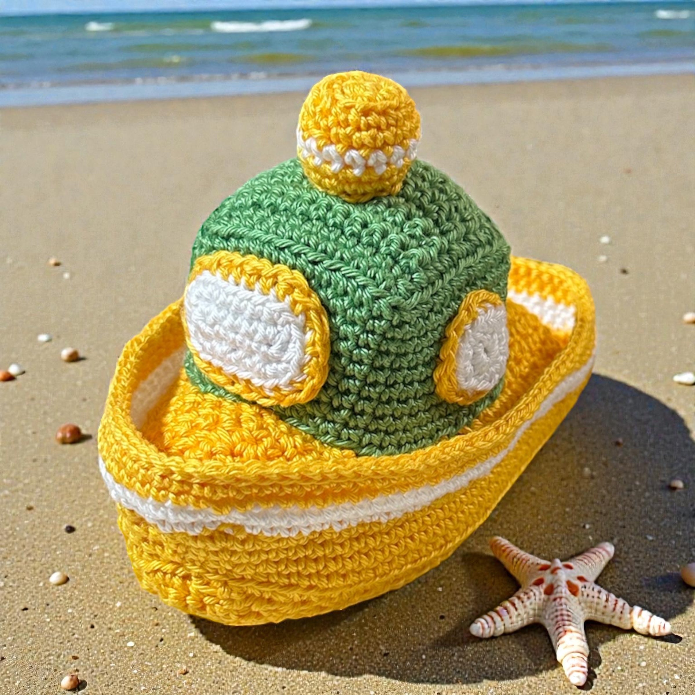 Crochet little Tug Boat
