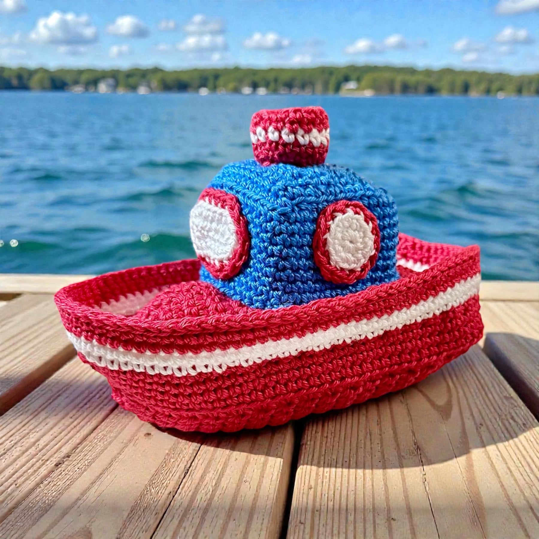 Crochet little Tug Boat