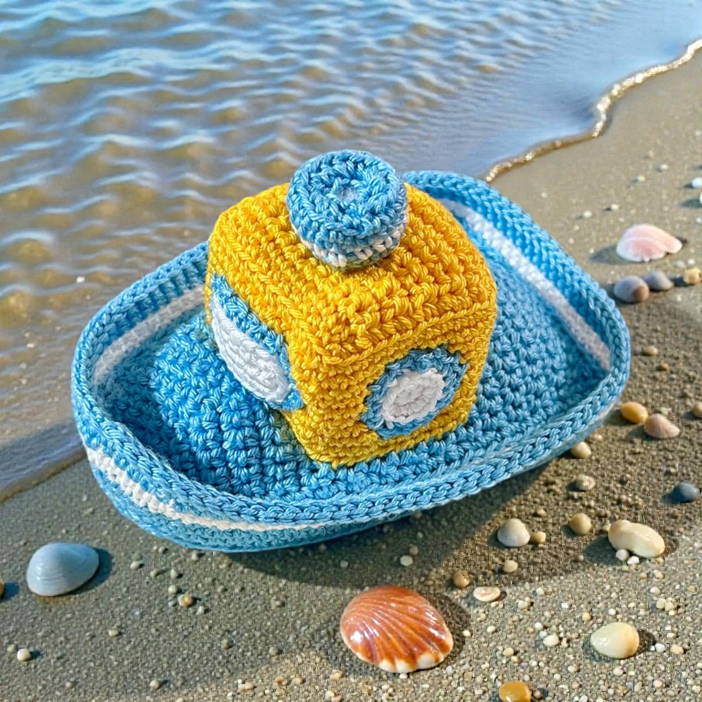 Crochet little Tug Boat