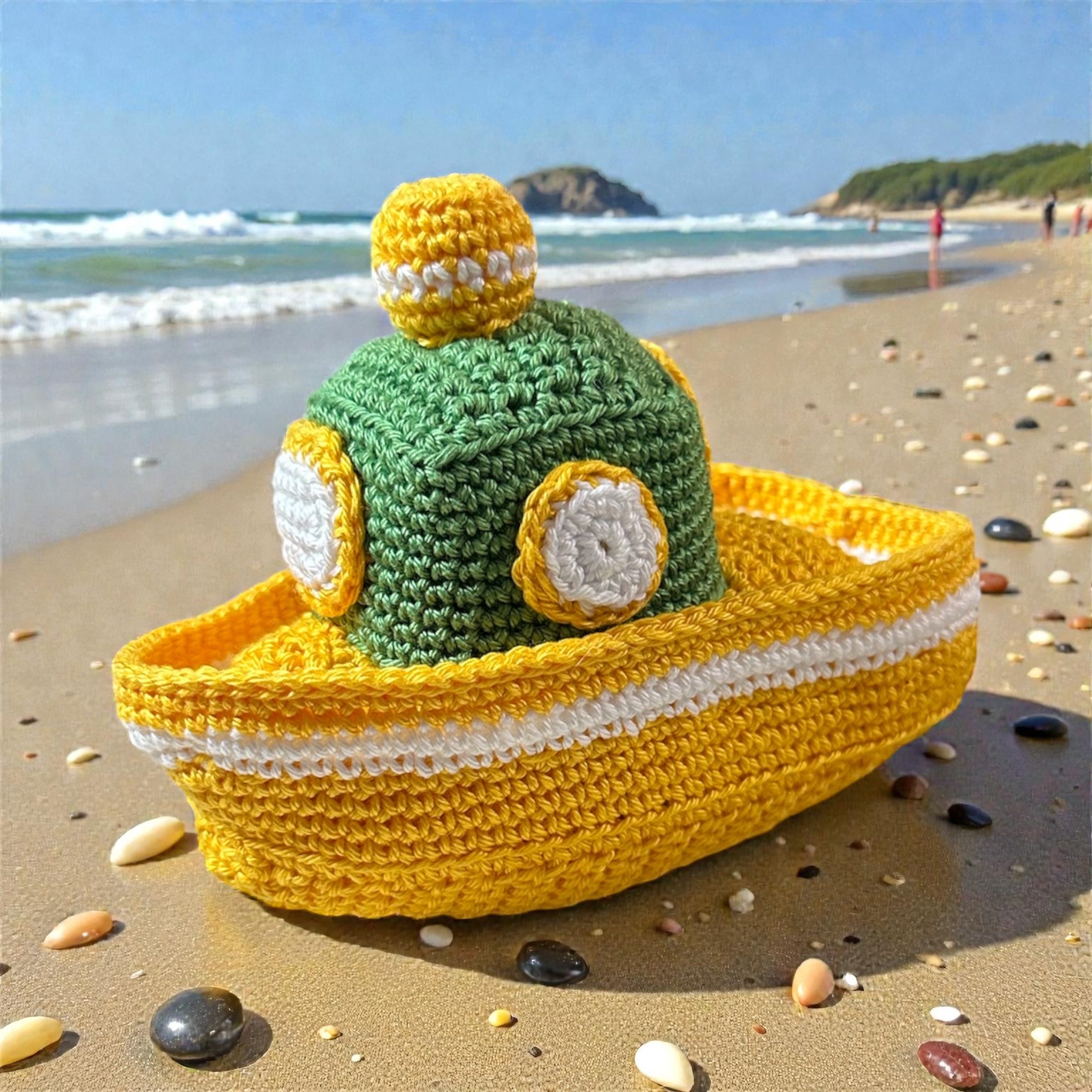 Crochet little Tug Boat