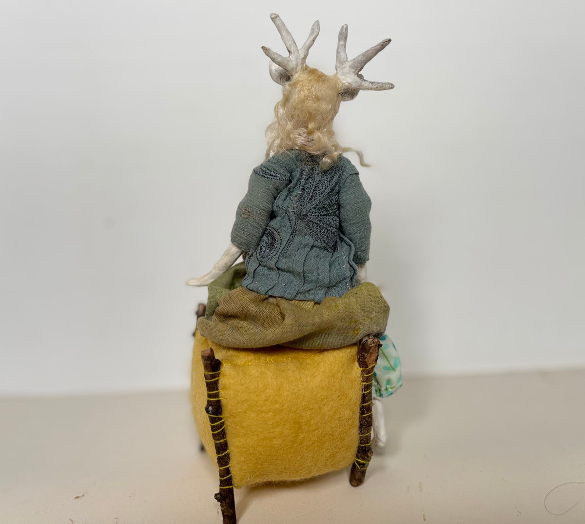 Art doll deer girl woodland creature collectable