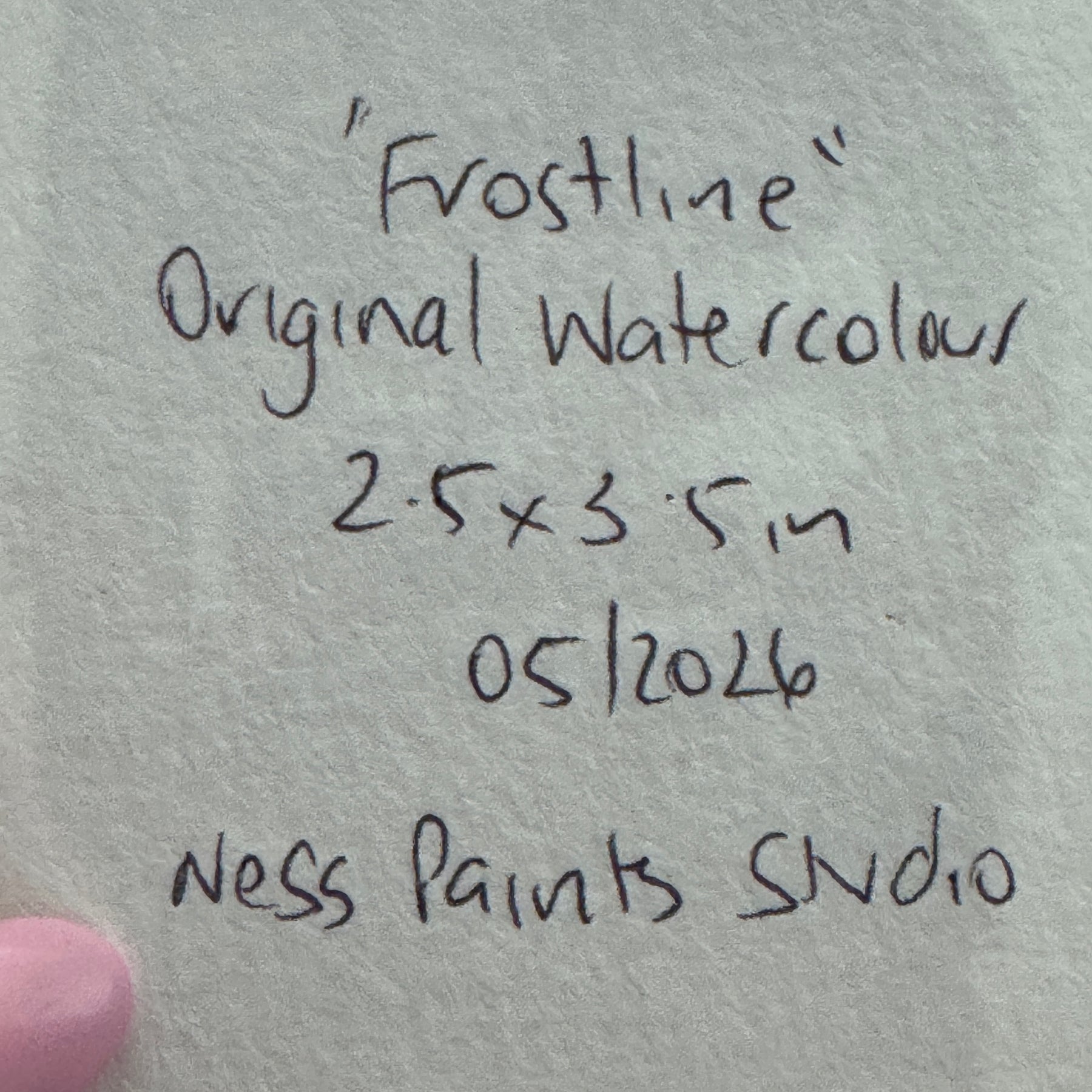 Frostline ACEO Original Watercolour Artwork