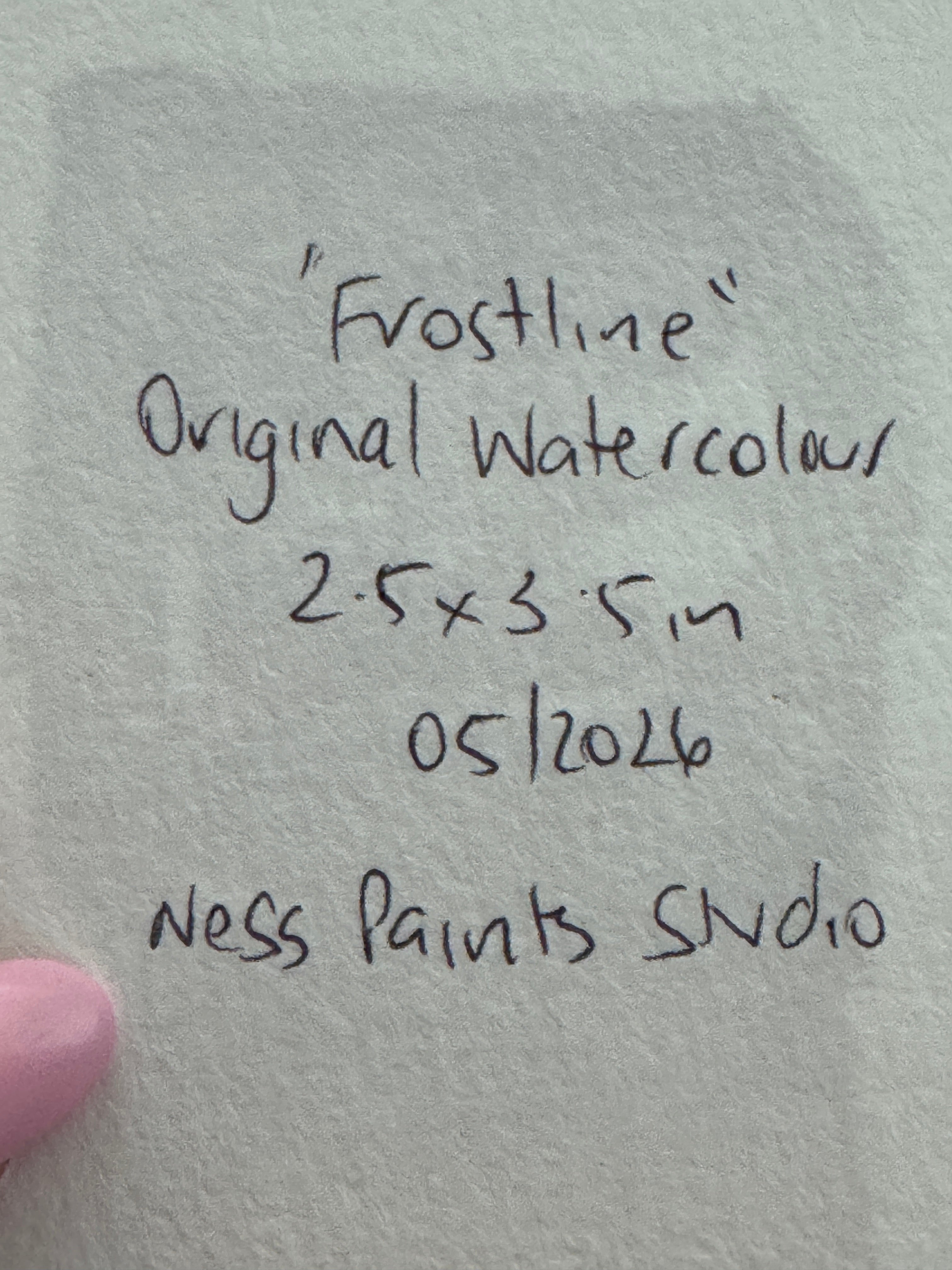 Frostline ACEO Original Watercolour Artwork