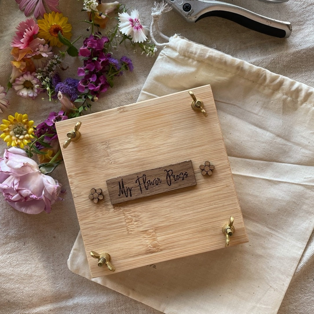 Handmade Flower Press - Bamboo with brass fixings