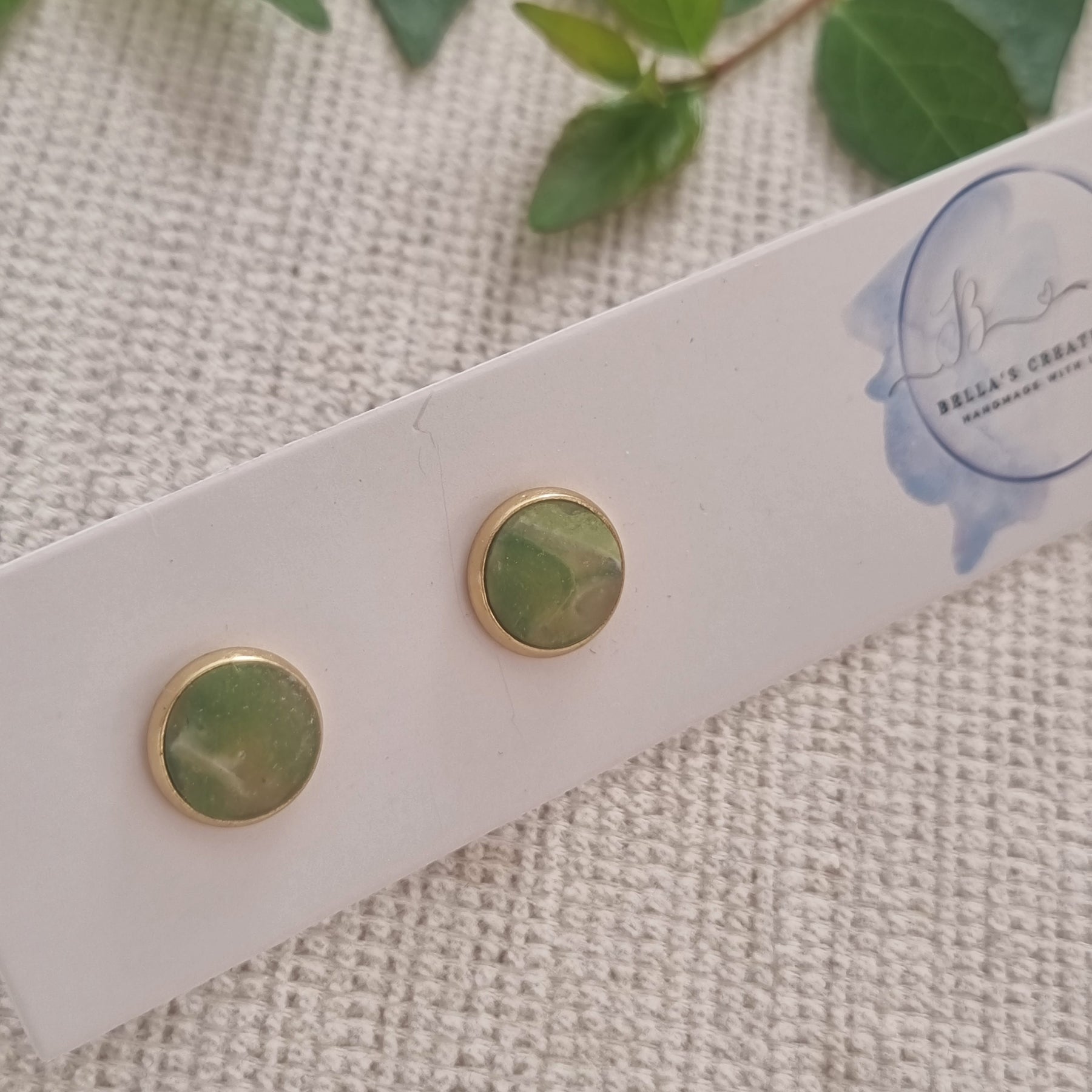 Sage Marble Studs
