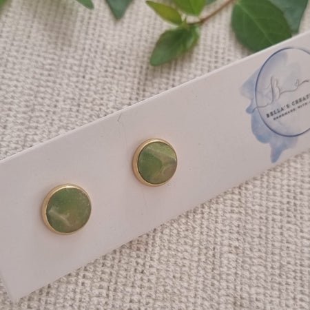Sage Marble Studs