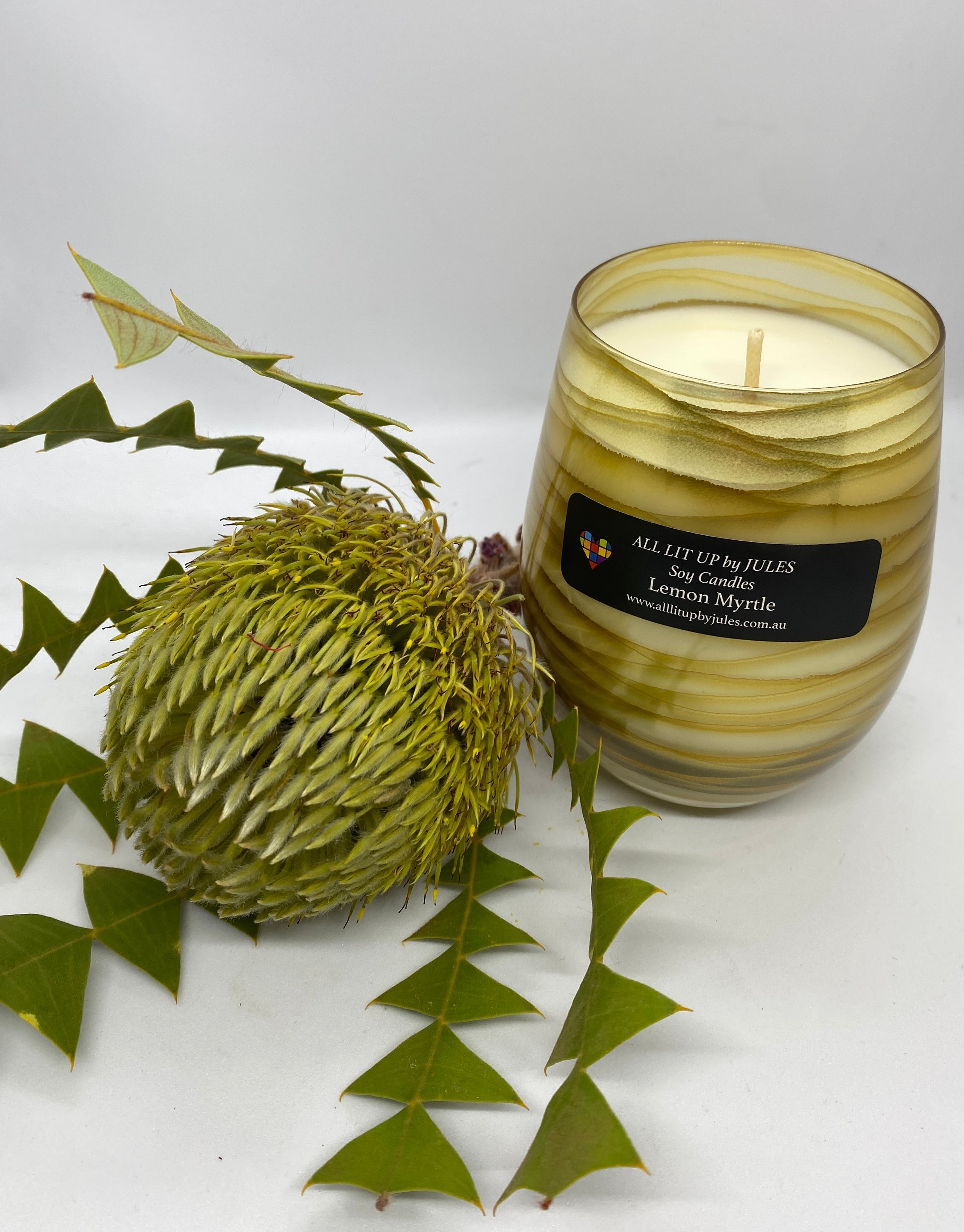 Gold Wave Glass with Lemon Myrtle Fragrance