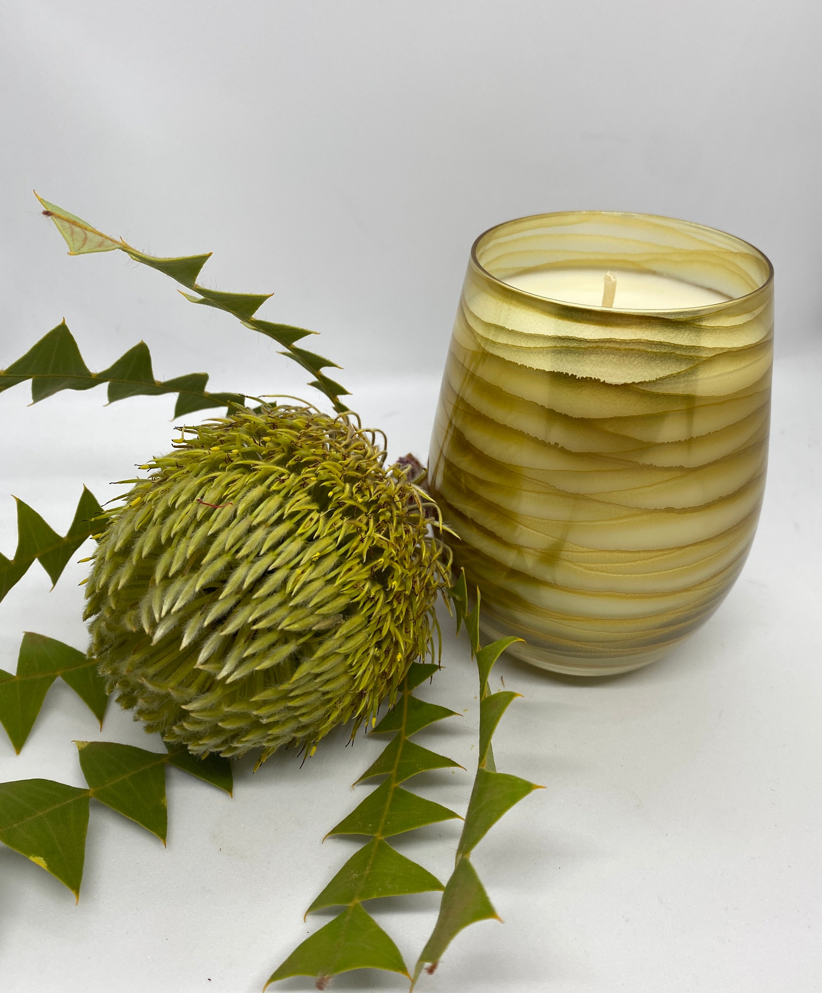 Gold Wave Glass with Lemon Myrtle Fragrance