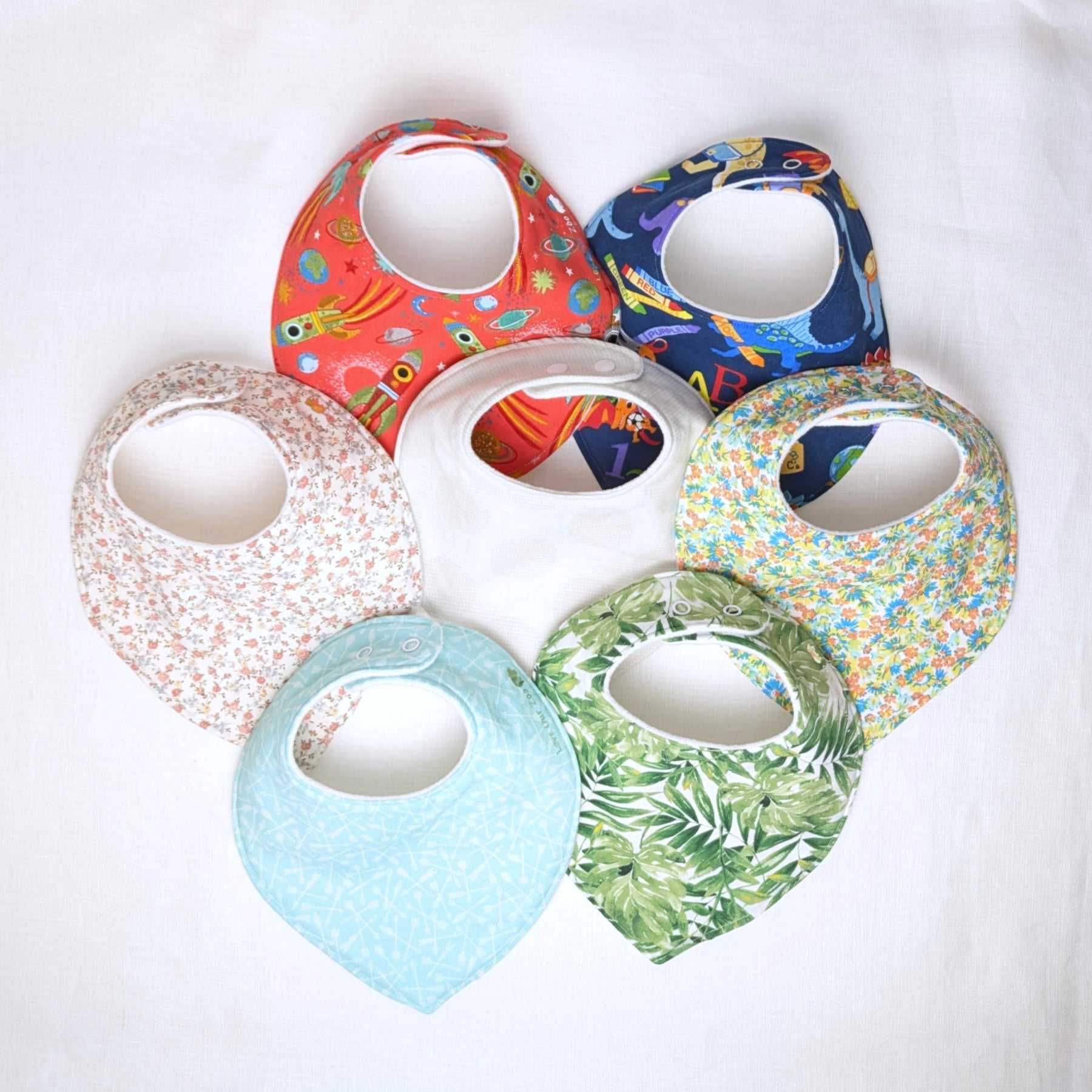 Handmade Dribble Bibs | Extra Absorbency Layer | sized 0-4yrs