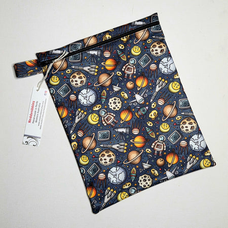 Medium Wet Bag in Outer Space Fabric