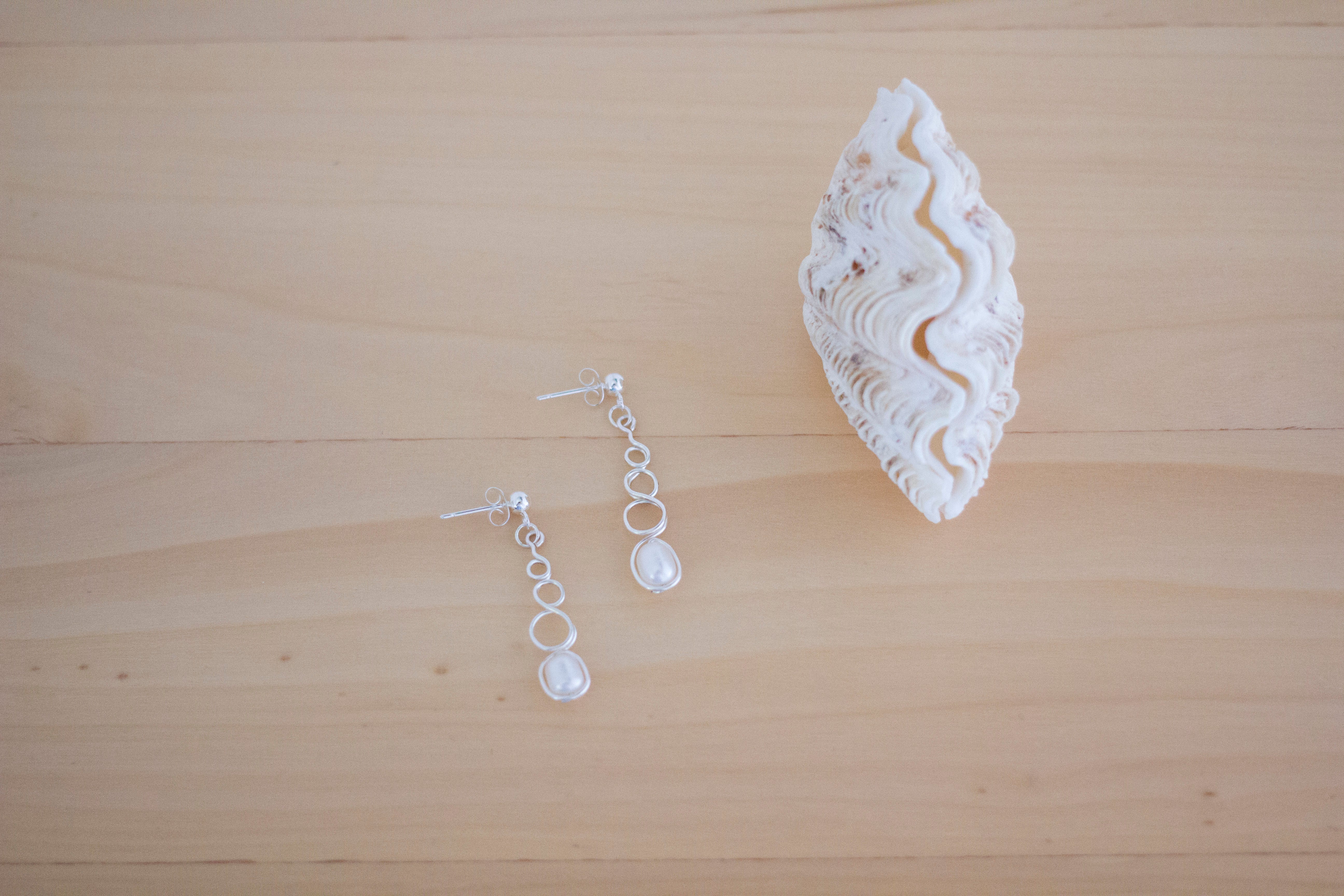 White Freshwater Pearl Earrings & Necklace Set