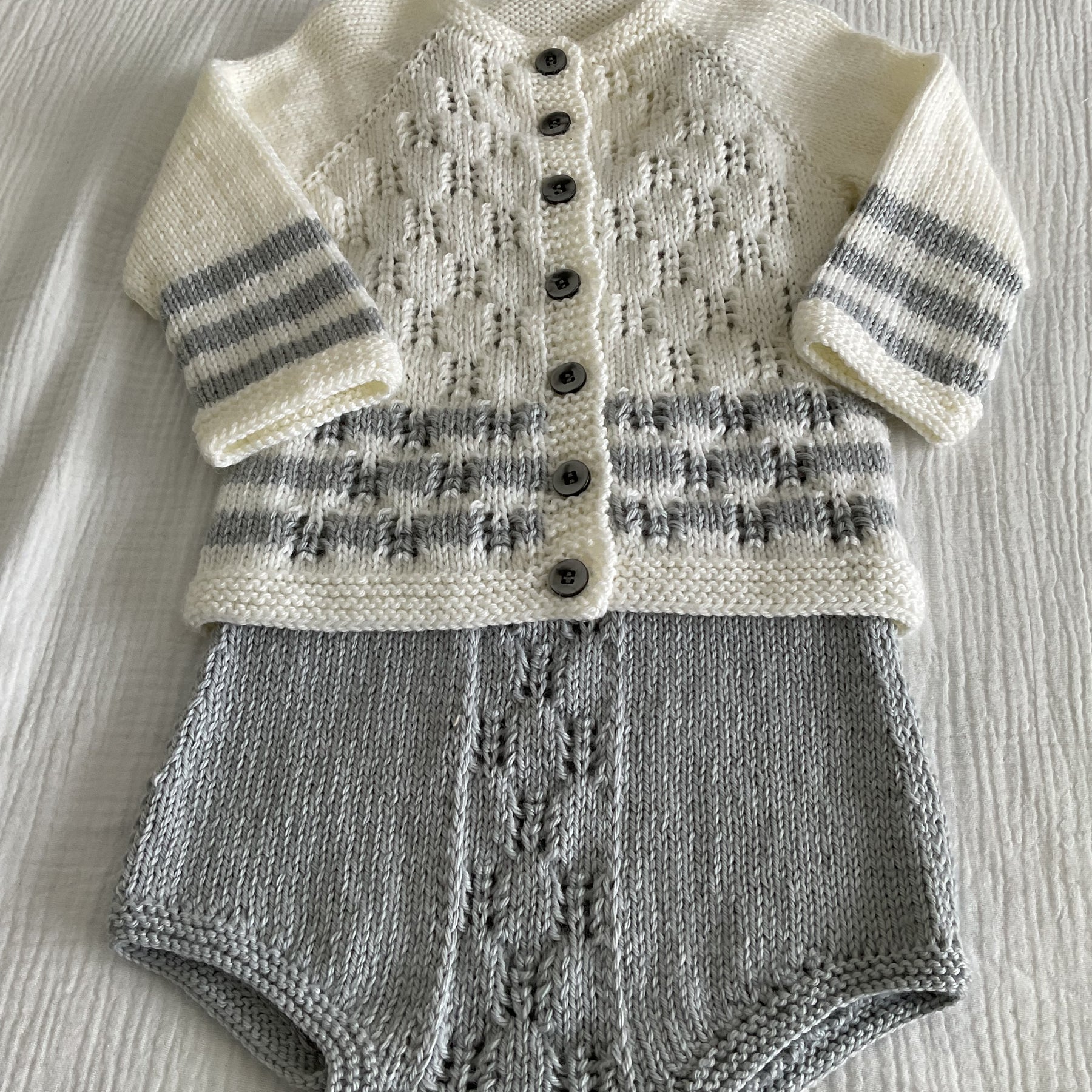 Cardigan and Romper Set, Size 6-12months