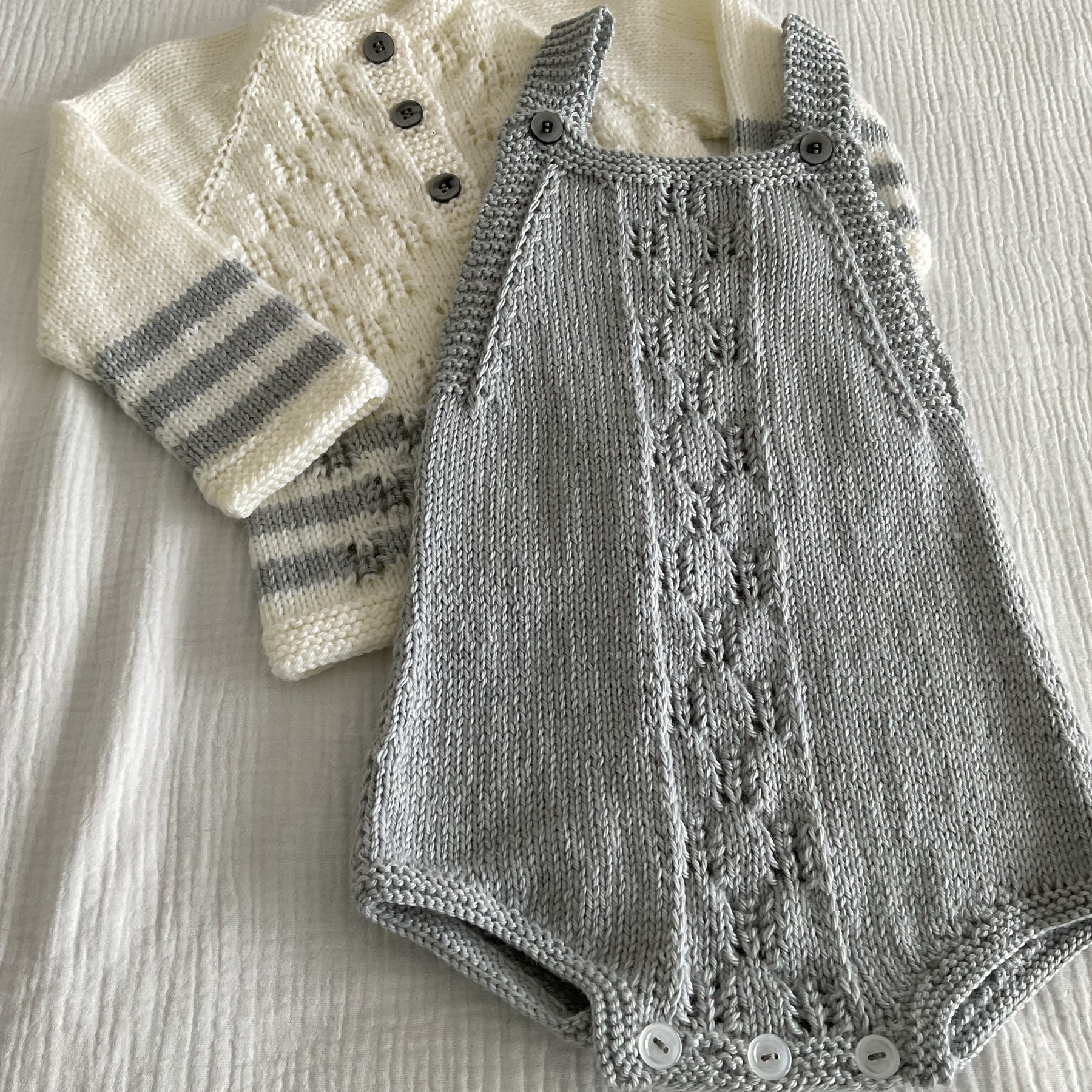 Cardigan and Romper Set, Size 6-12months