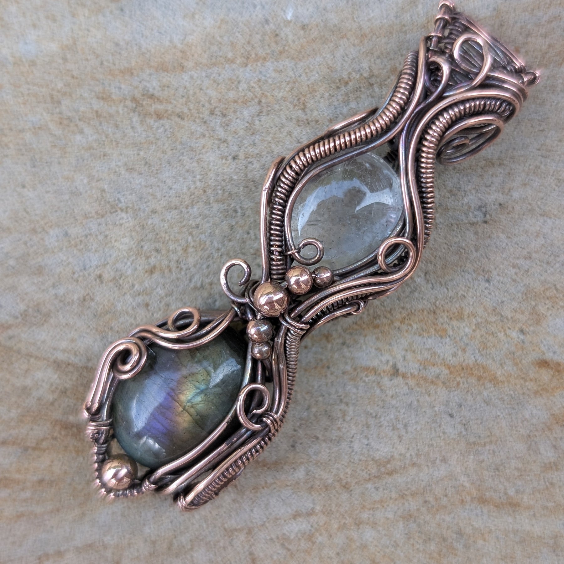 | Sold | Hora - Labradorite & Quartz in Copper