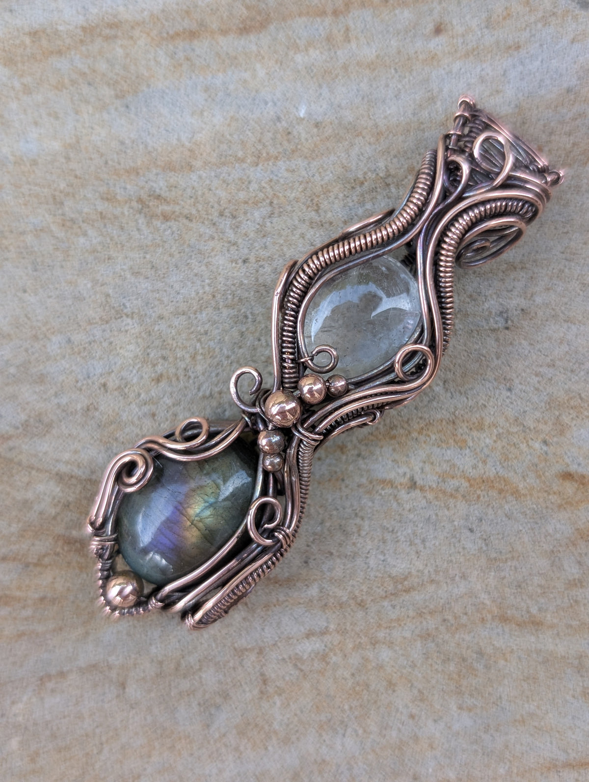 | Sold | Hora - Labradorite & Quartz in Copper