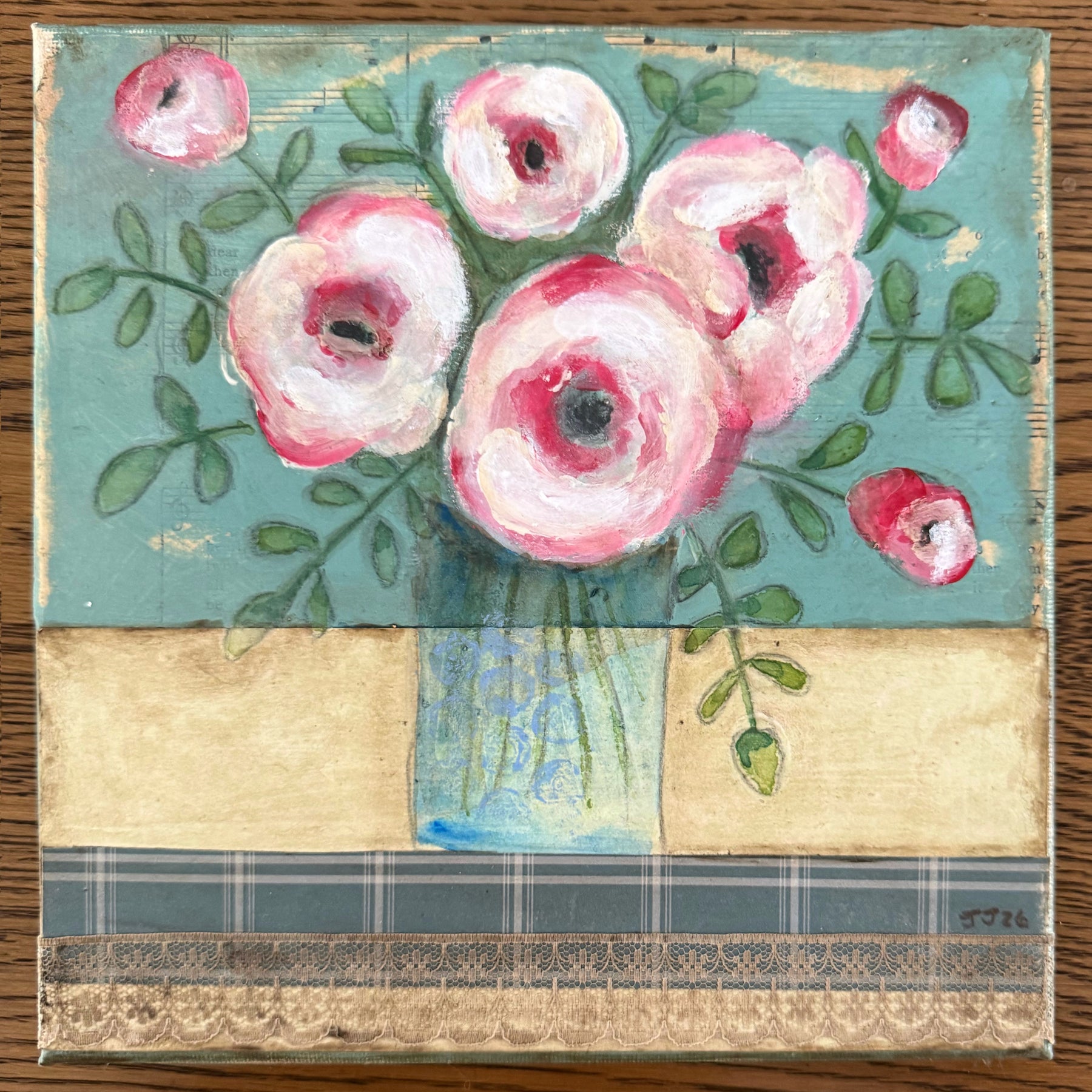 Pink Roses - Blooming Through Time