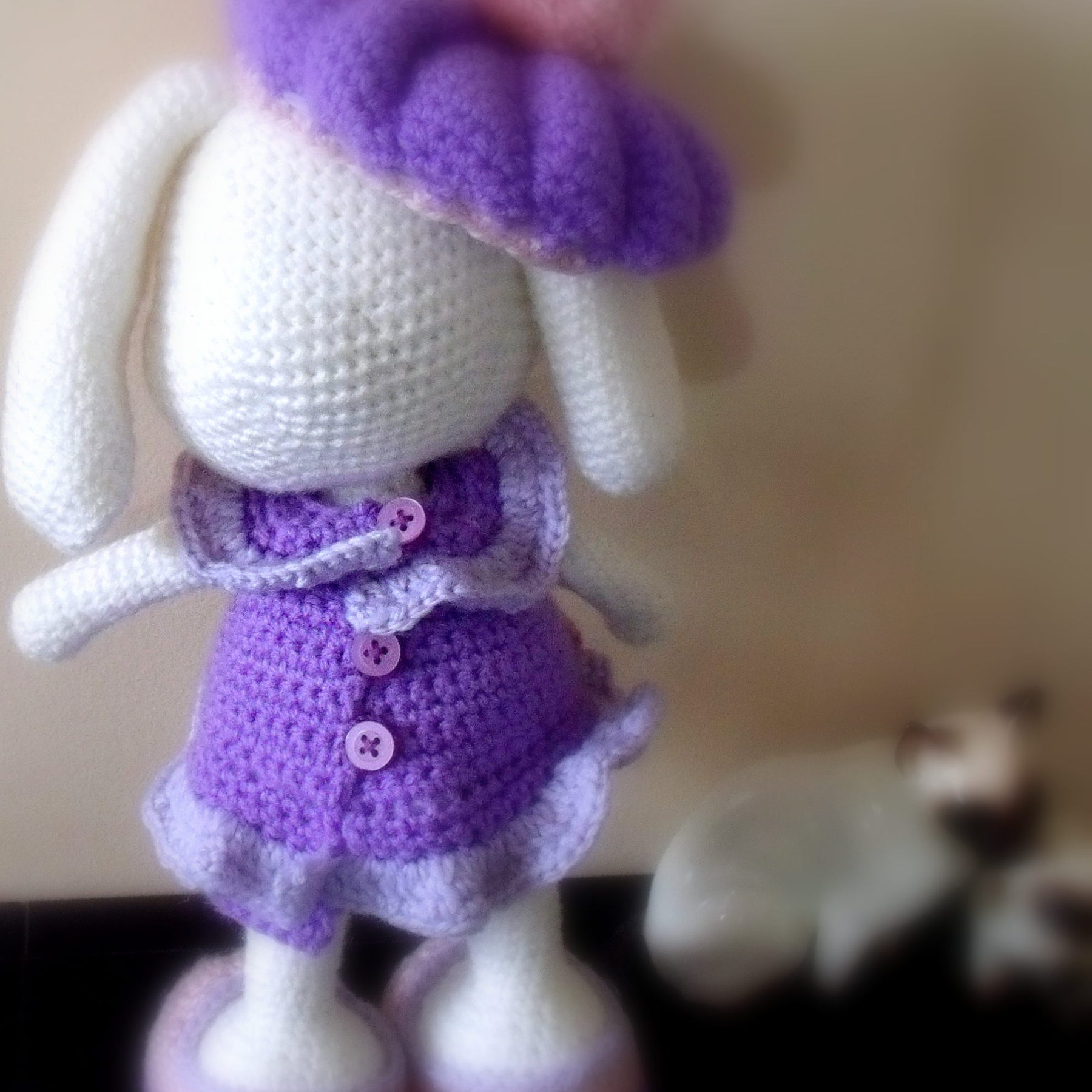 Bunny Girl Doll – Crochet Amigurumi Rabbit – Purple and Pink