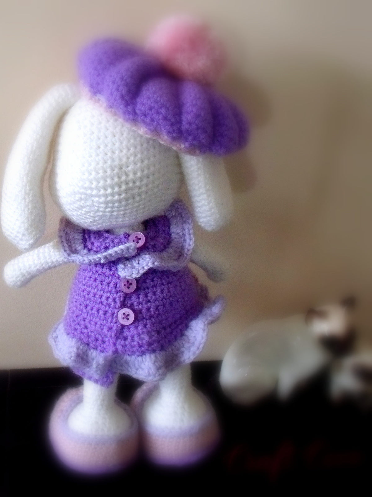 Bunny Girl Doll – Crochet Amigurumi Rabbit – Purple and Pink
