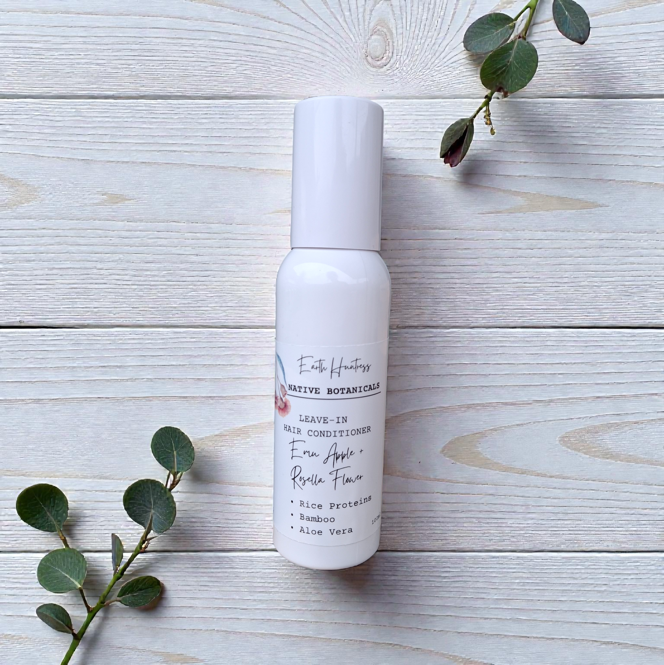 Leave-in Hair Conditioner. Emu Apple + Rosella Flower with Rice Proteins.