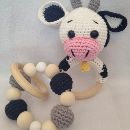 Handmade – Rattle & Sensory Bracelet toy – 5 designs – 100% Organic Cotton - BB06