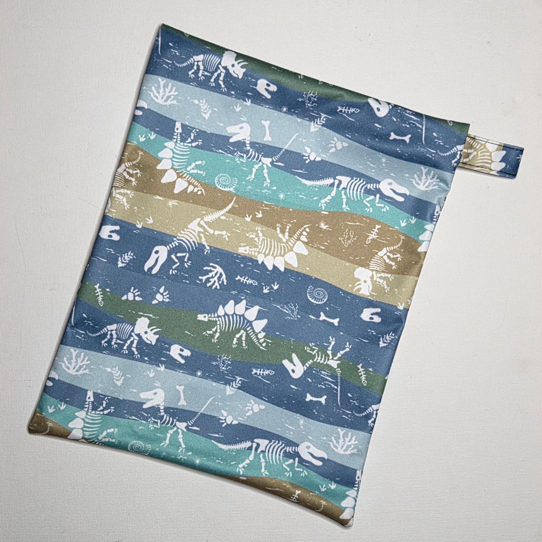 Medium Wet Bag with a Dinosaur Bones Design