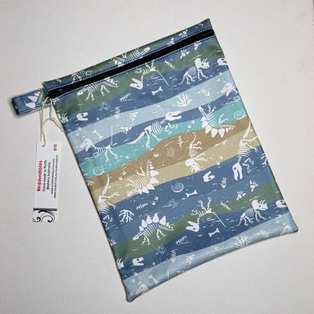 Medium Wet Bag with a Dinosaur Bones Design