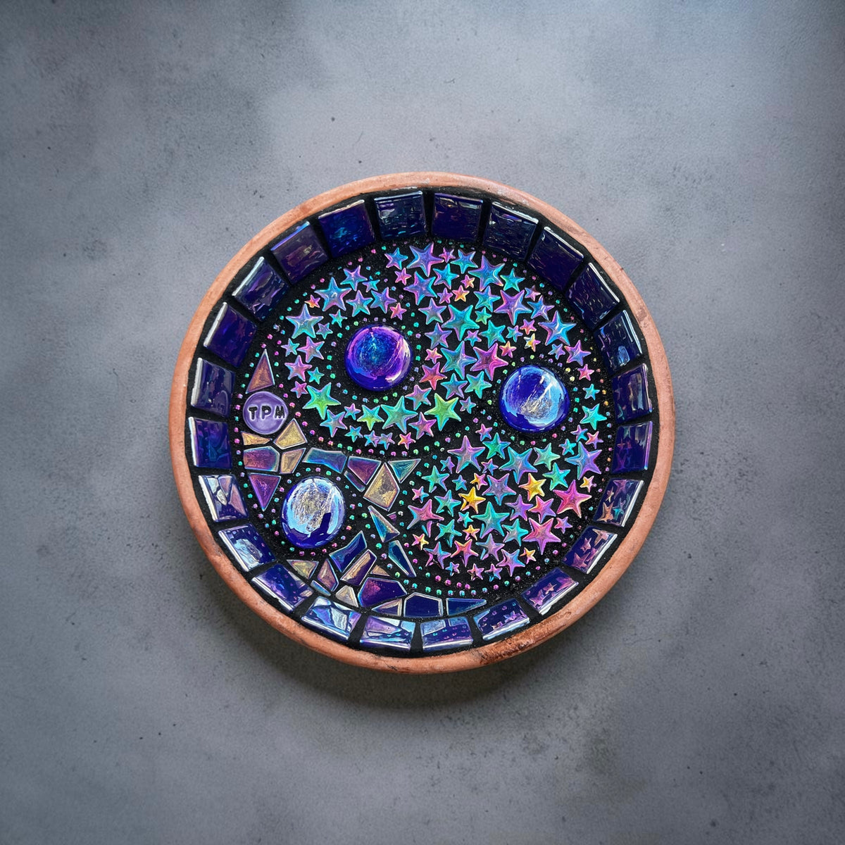Mosaic Bee Bath.