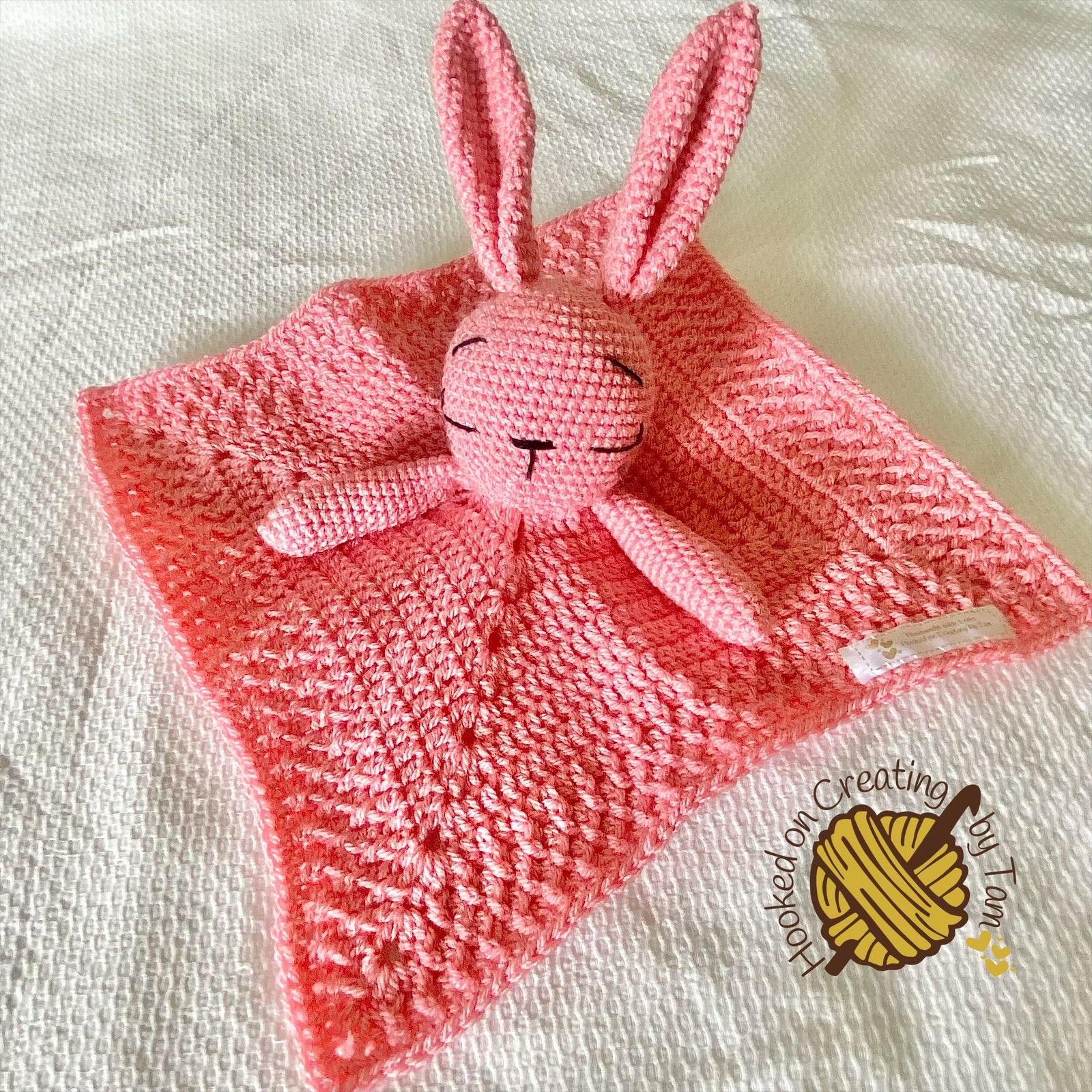 Handmade | Crochet | Bunny | Security Blanket | Comforter | Lovey