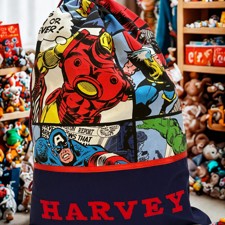 Children's Library Bag , Handmade, Personalised